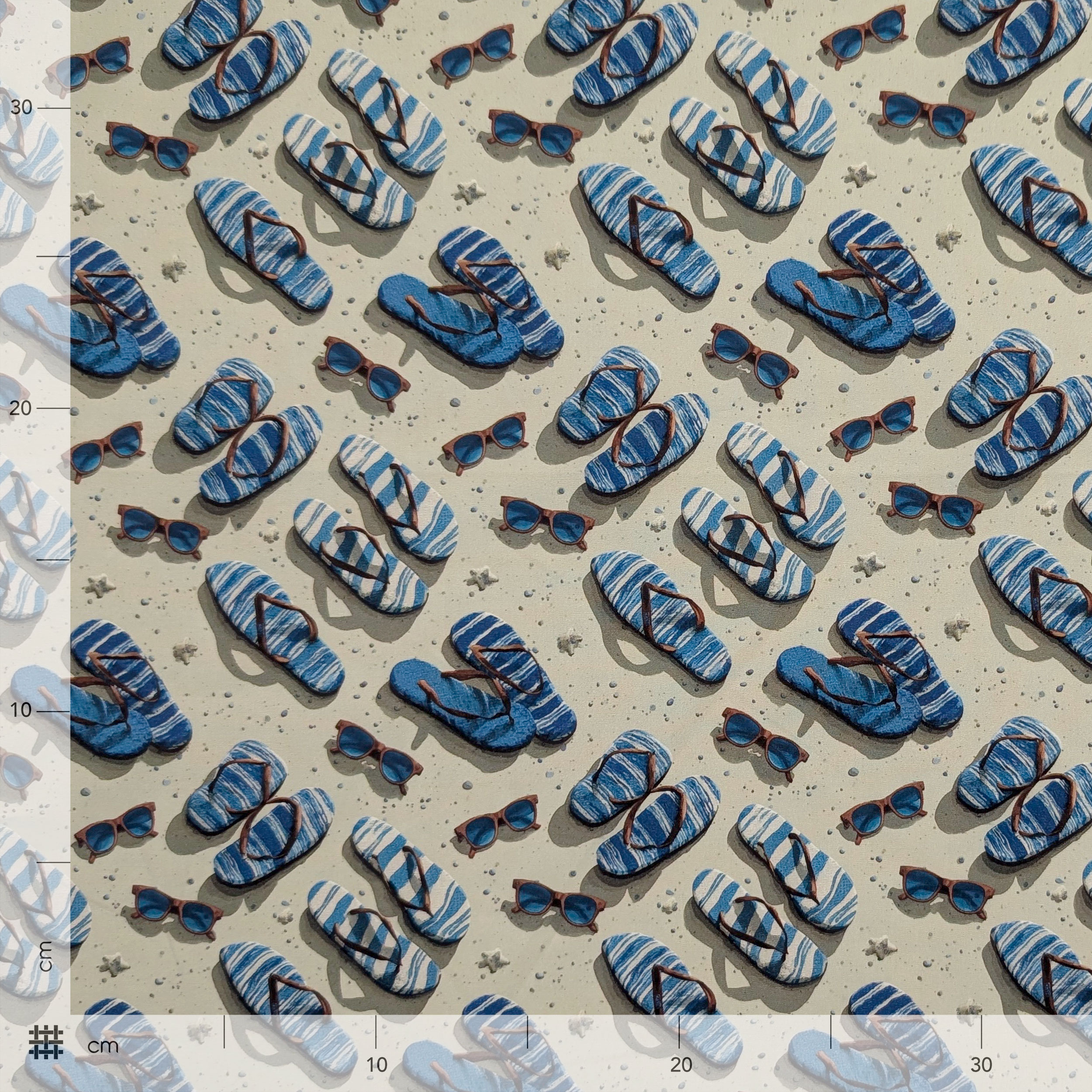 Cotton Poplin Beach Flip-Flops Image