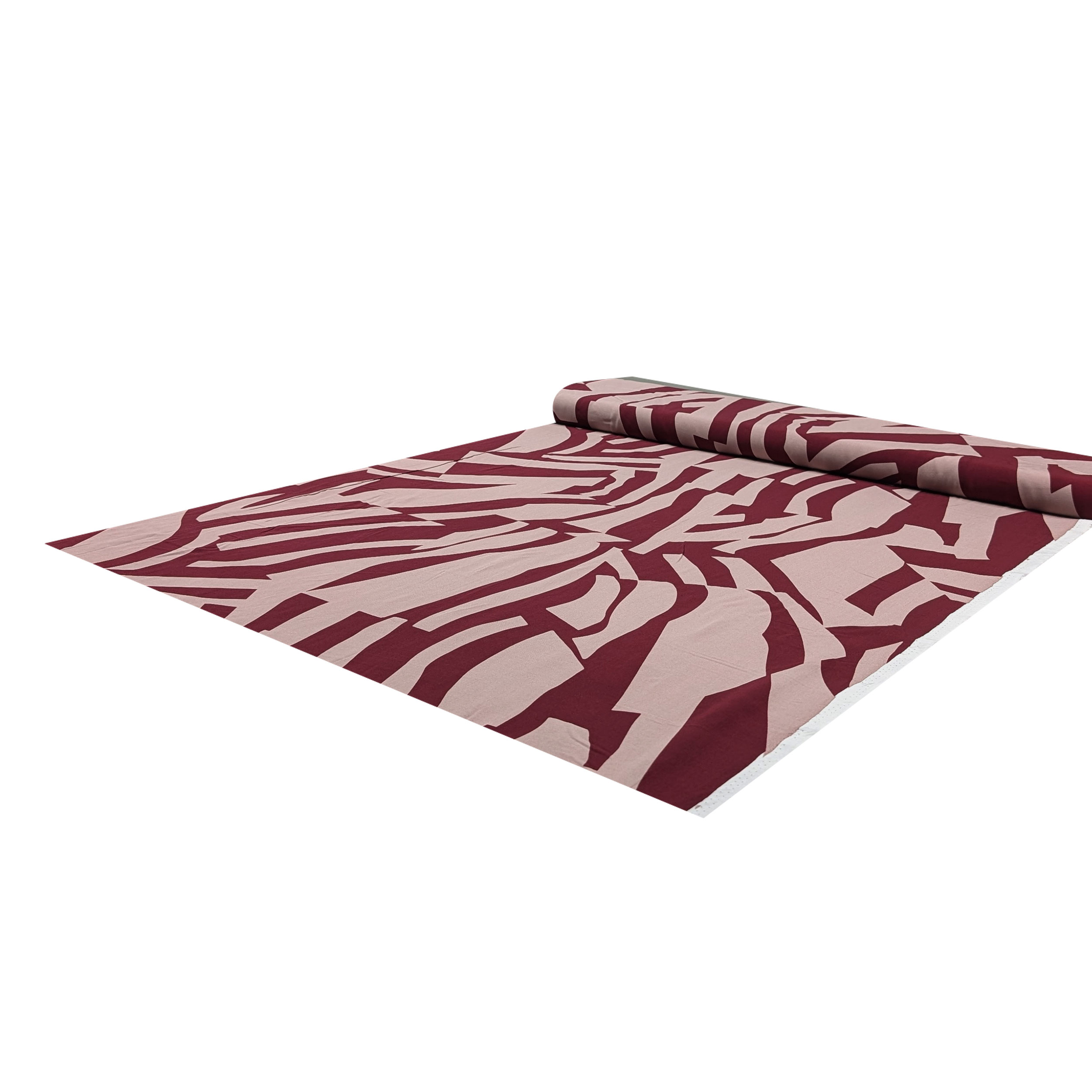 Viscose Poplin Abstract Motifs Bordeaux Background Image