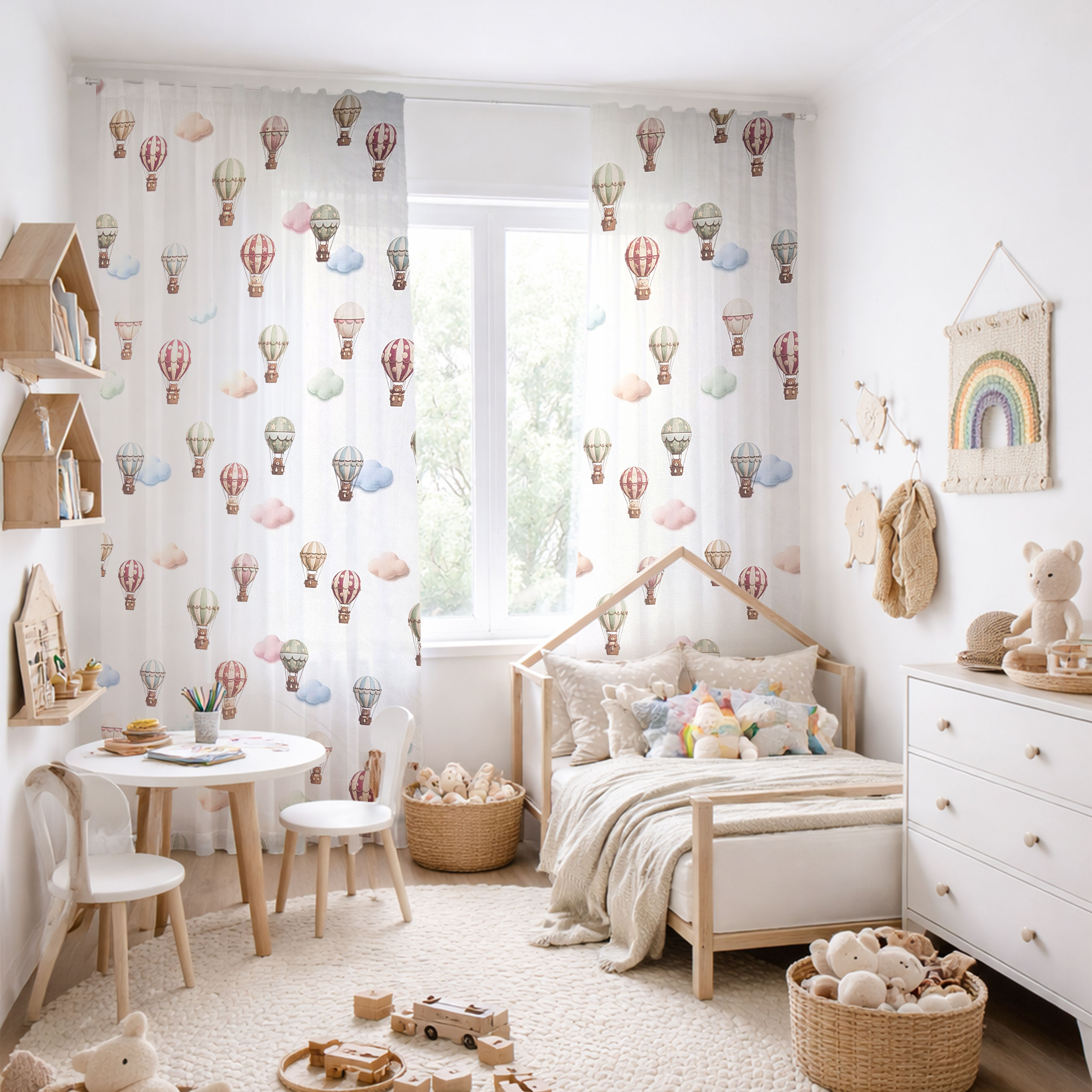 Tent Fabric Balloons and Bears Image
