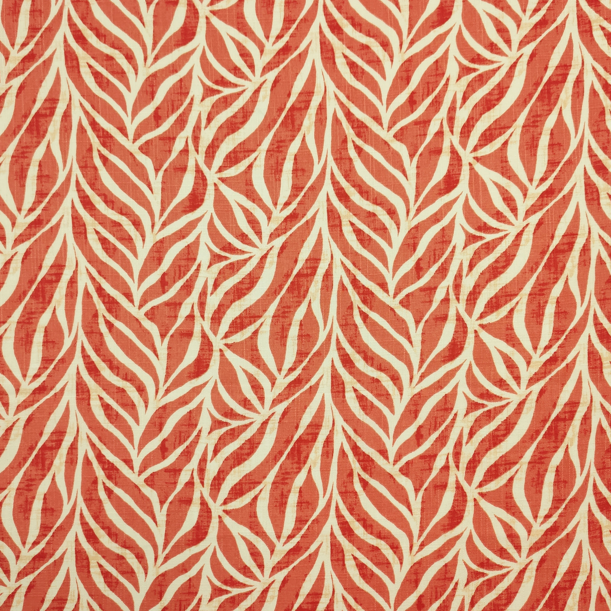 Algodón Viscosa Hojas Fondo Naranja