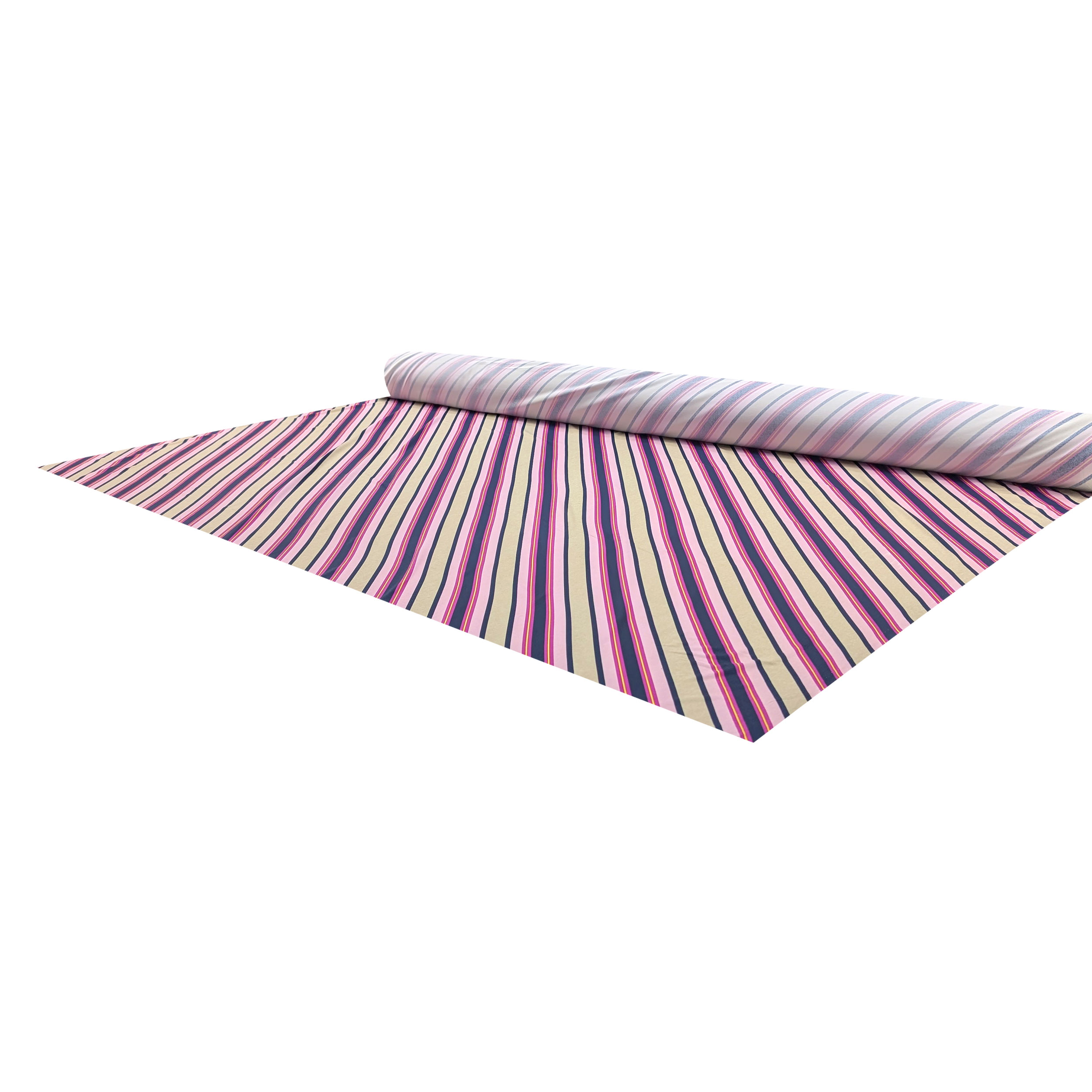 Bielastic Jersey Diagonal Stripes Blue and Pink Image
