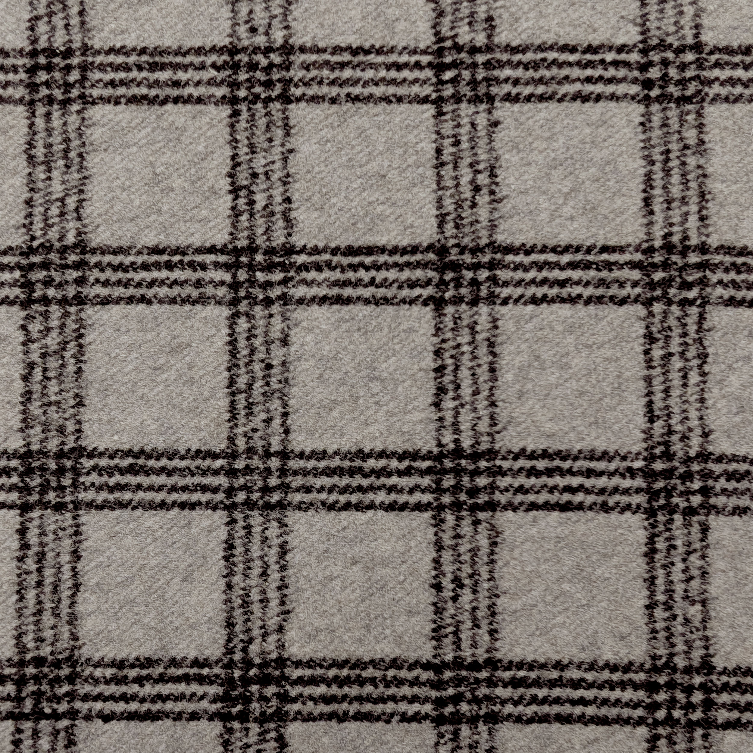 Black Tartan Boiled Wool Melange Background Image