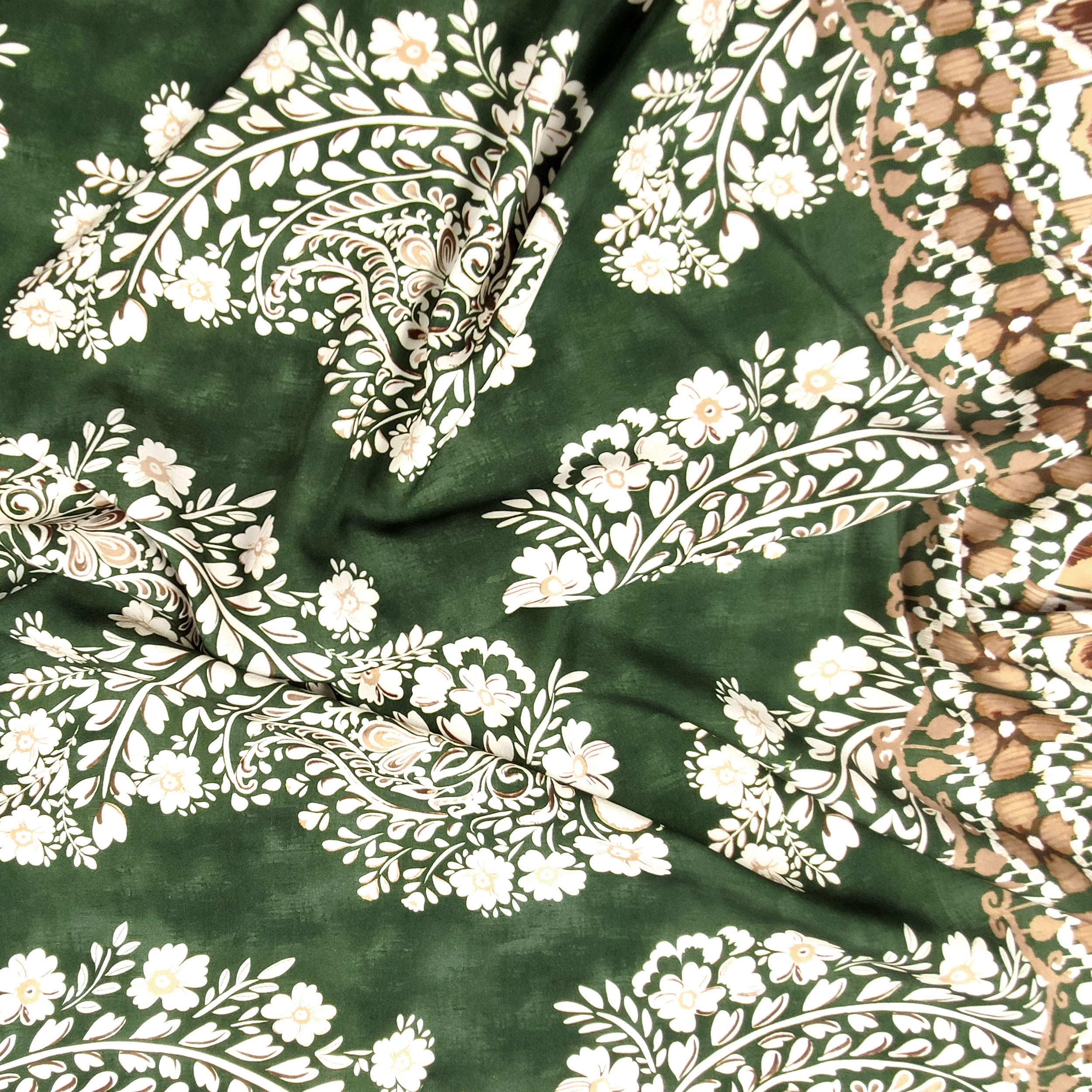 Tissu de coton à motif cachemire à double tranchant