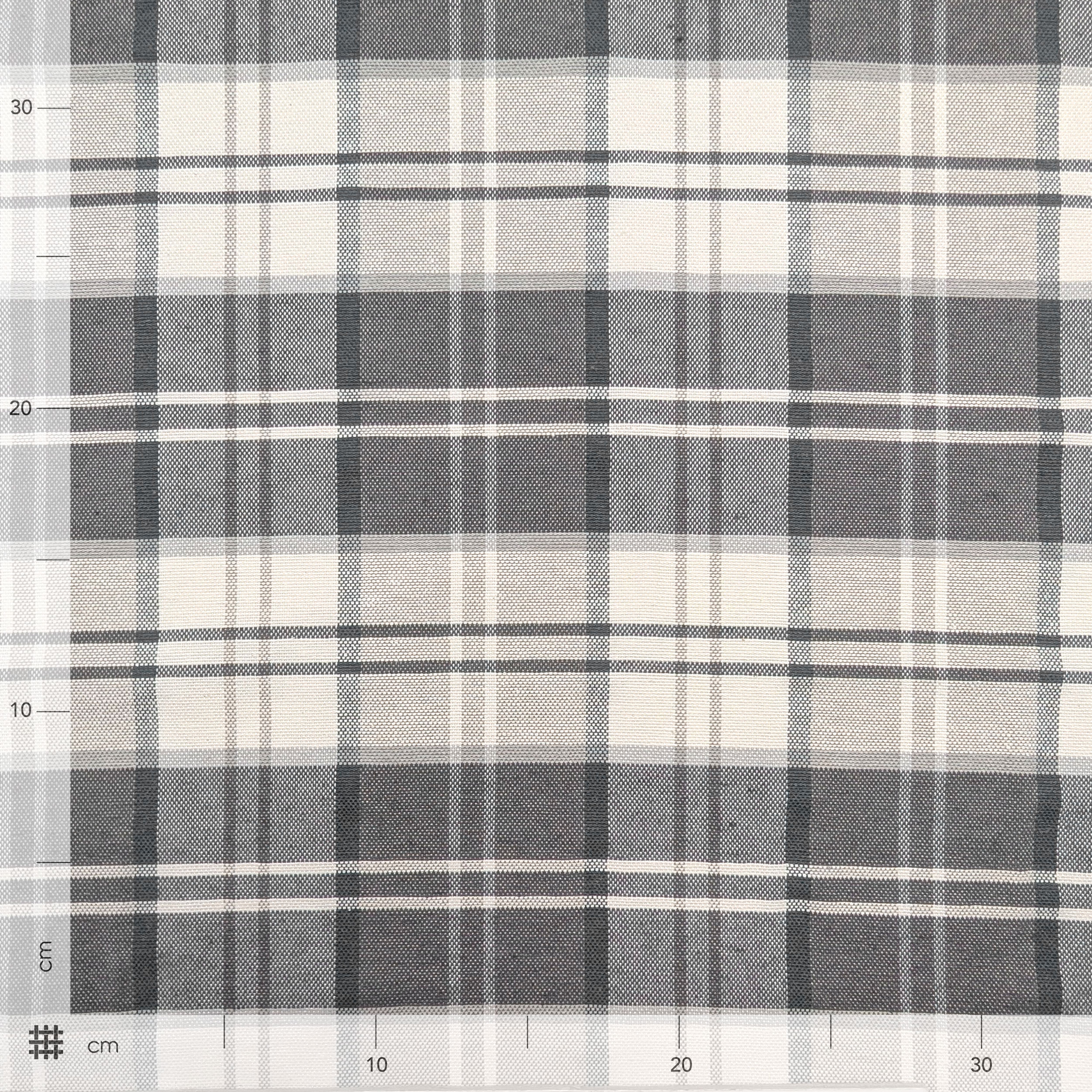 Grey Tartan Yarn Dyed Fabric Image