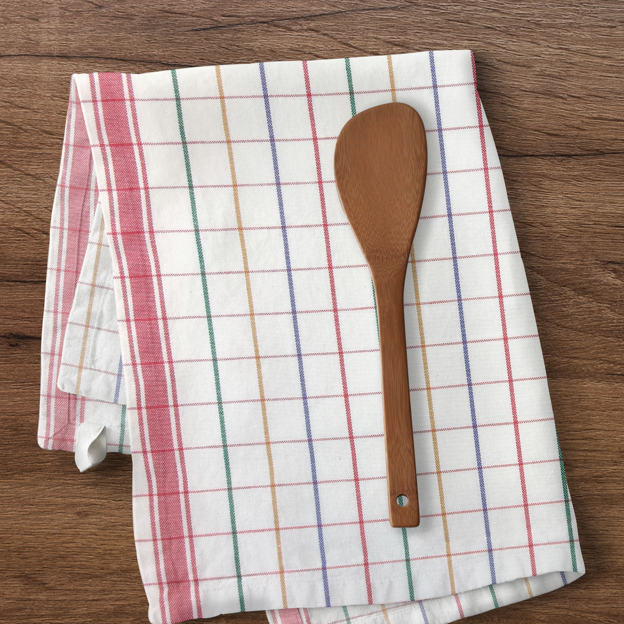 Cotton Double Edge Red Stripes Kitchen Towel