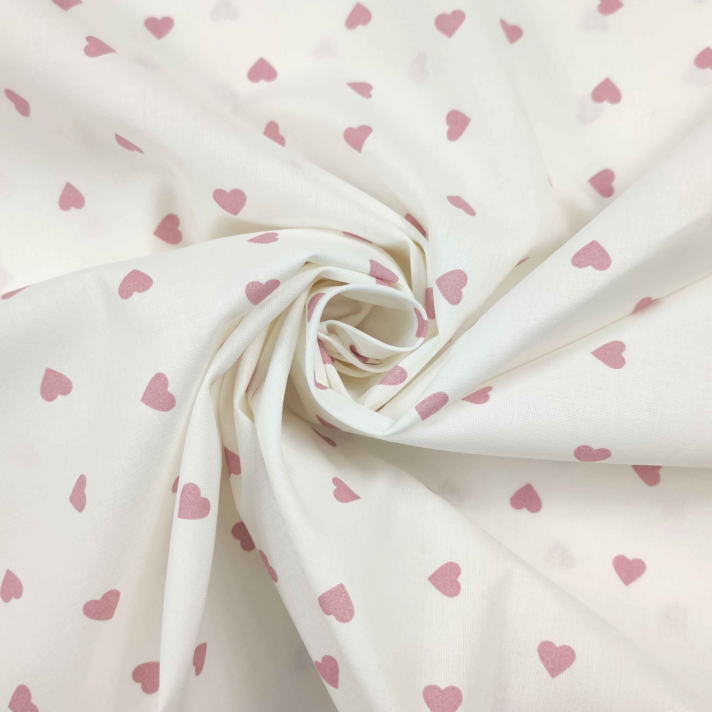 Coeurs en tissu de coton Fond blanc Image