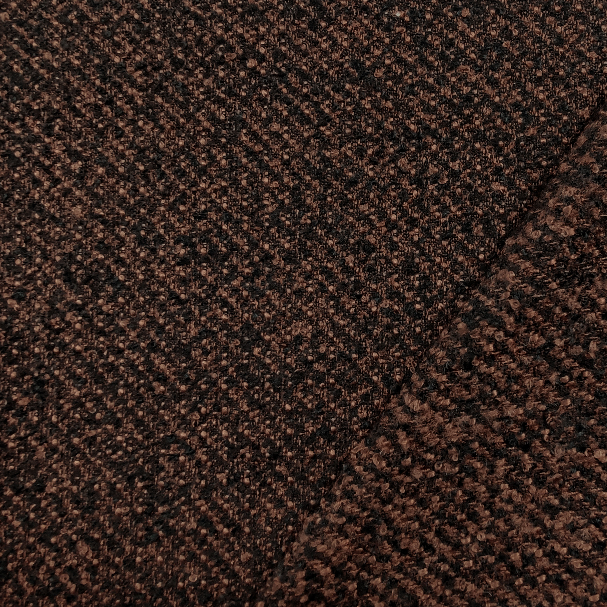Manteau en tweed brun et noir