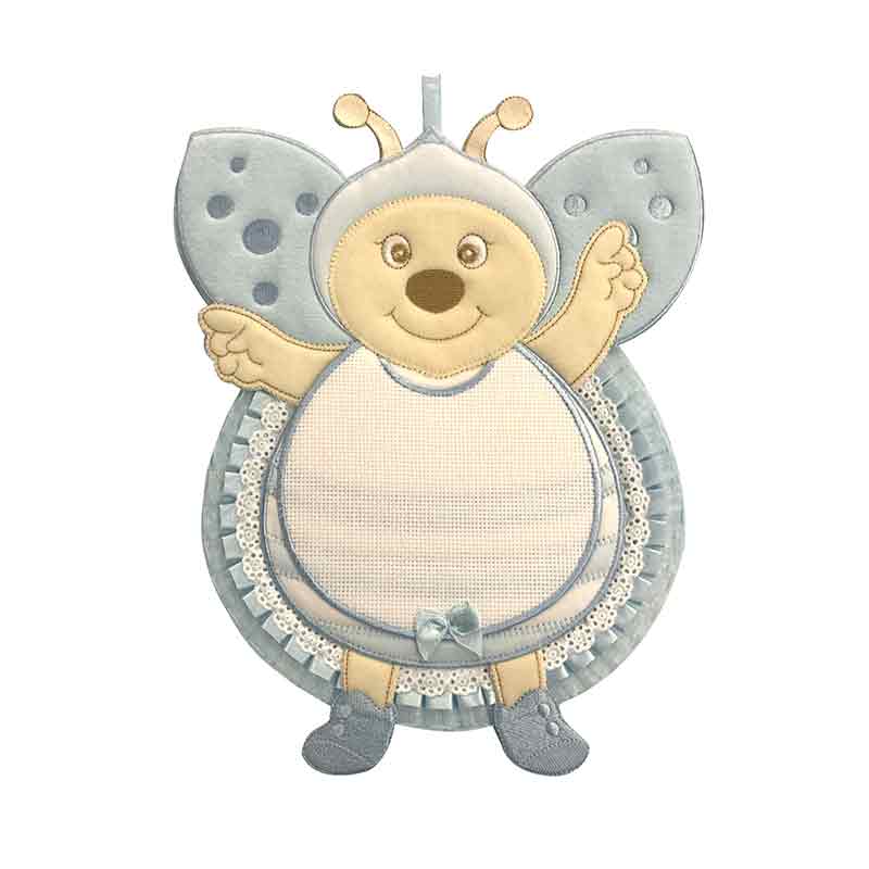 Happy Blue Ladybird Birth Ribbon Image