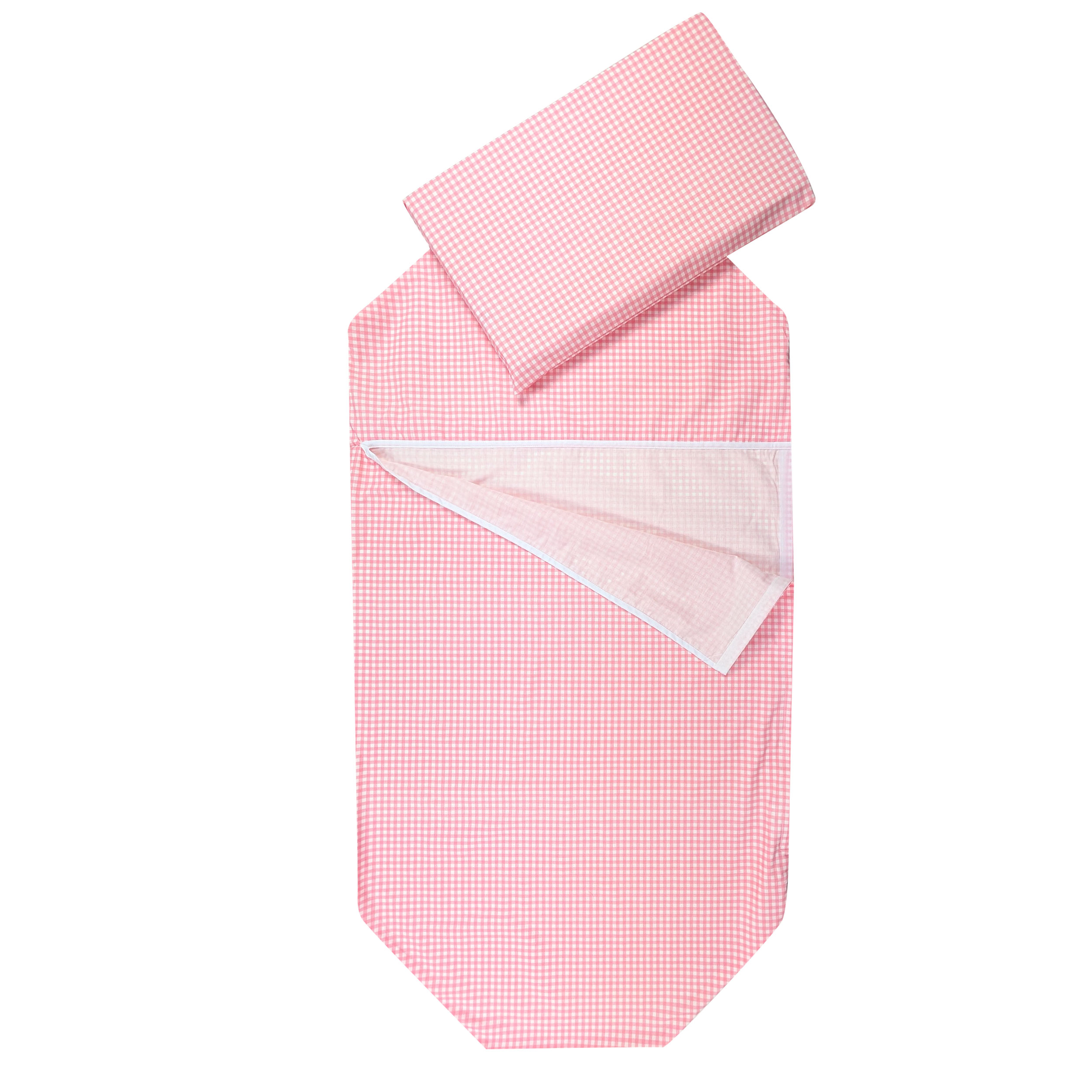 Shaped Summer Sleeping Bag for Brandy Squares Pink