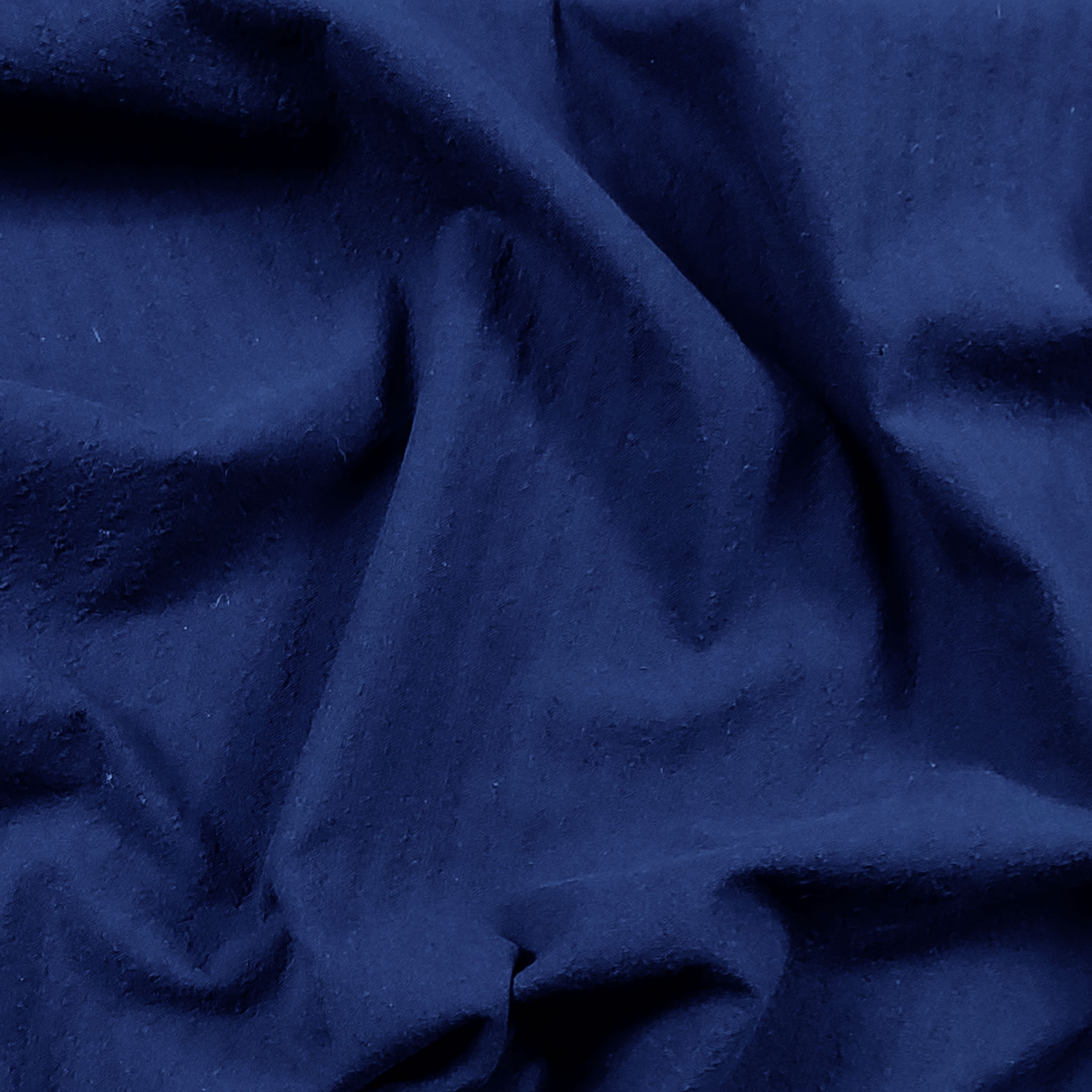 Tissu en coton mélangé uni bleu