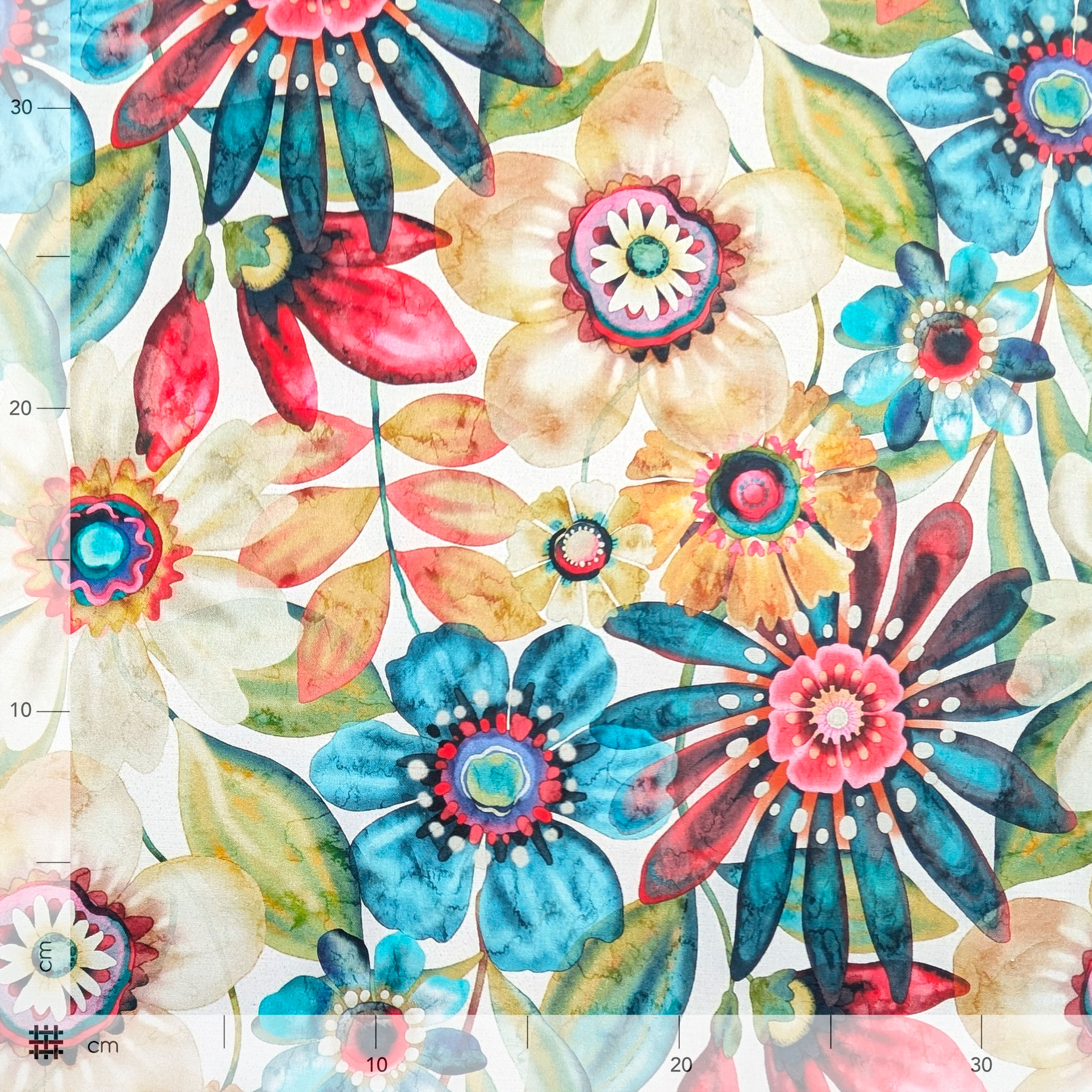 Cotton Multicolour Flowers Image