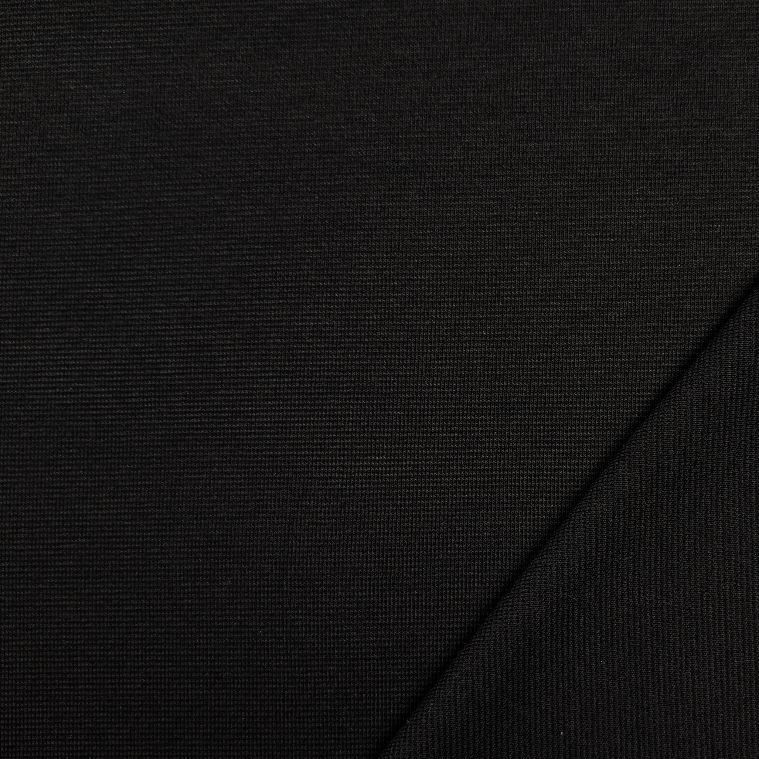 Bi-elastic Cotton Ribbed Jersey Black Image