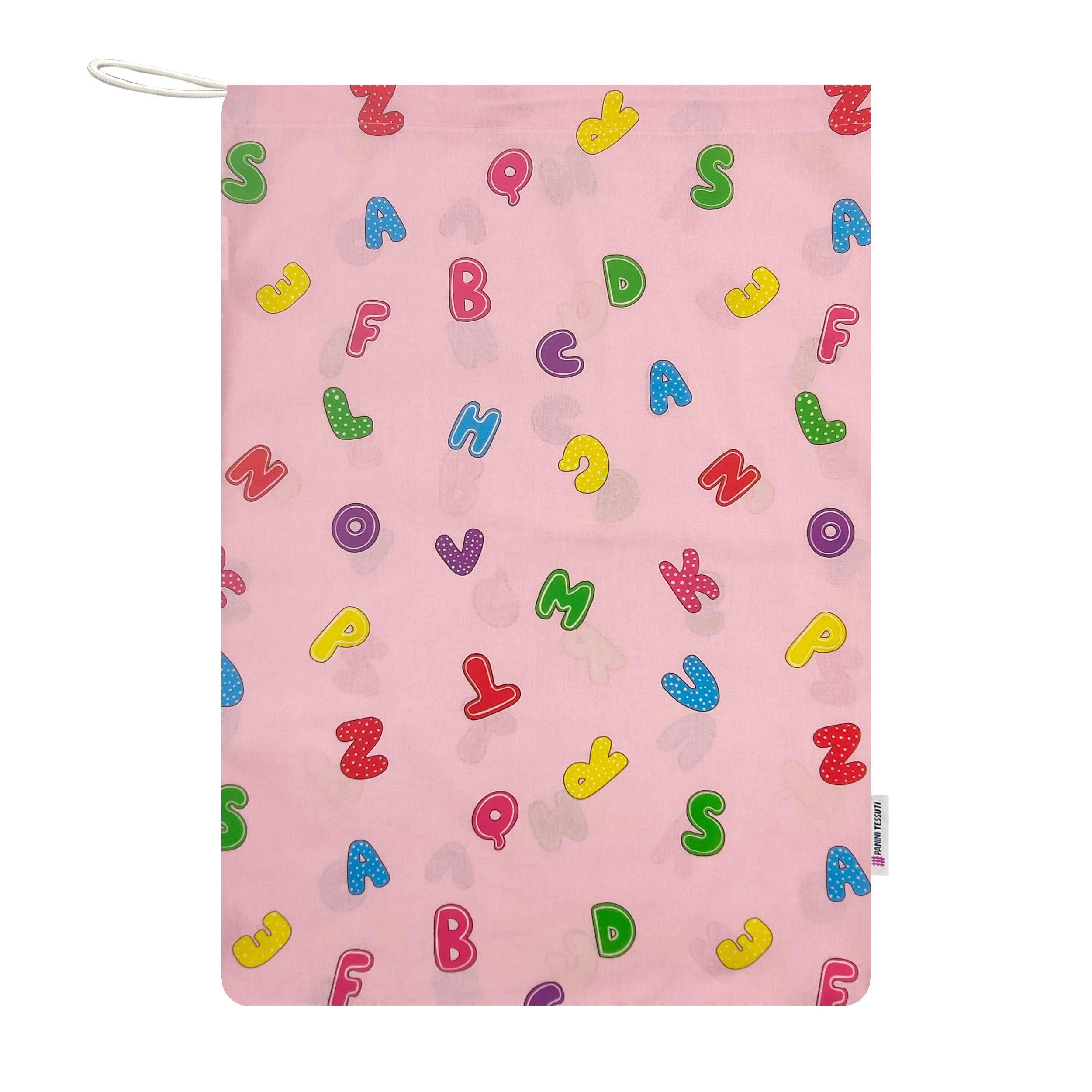 Sac de jardin d'enfants Alphabet fond rose