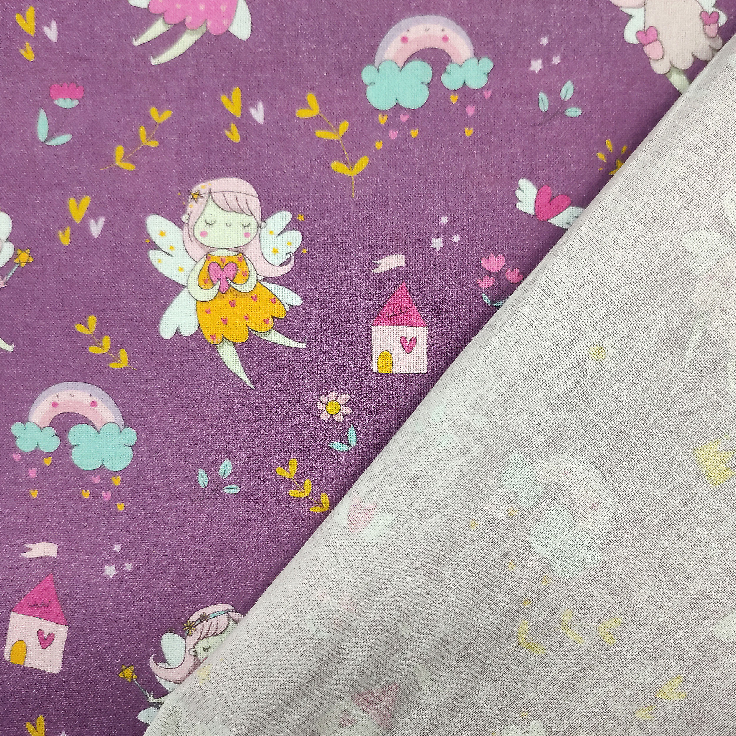 Coton Little Fairies Fond lilas - Panini Fabrics Image