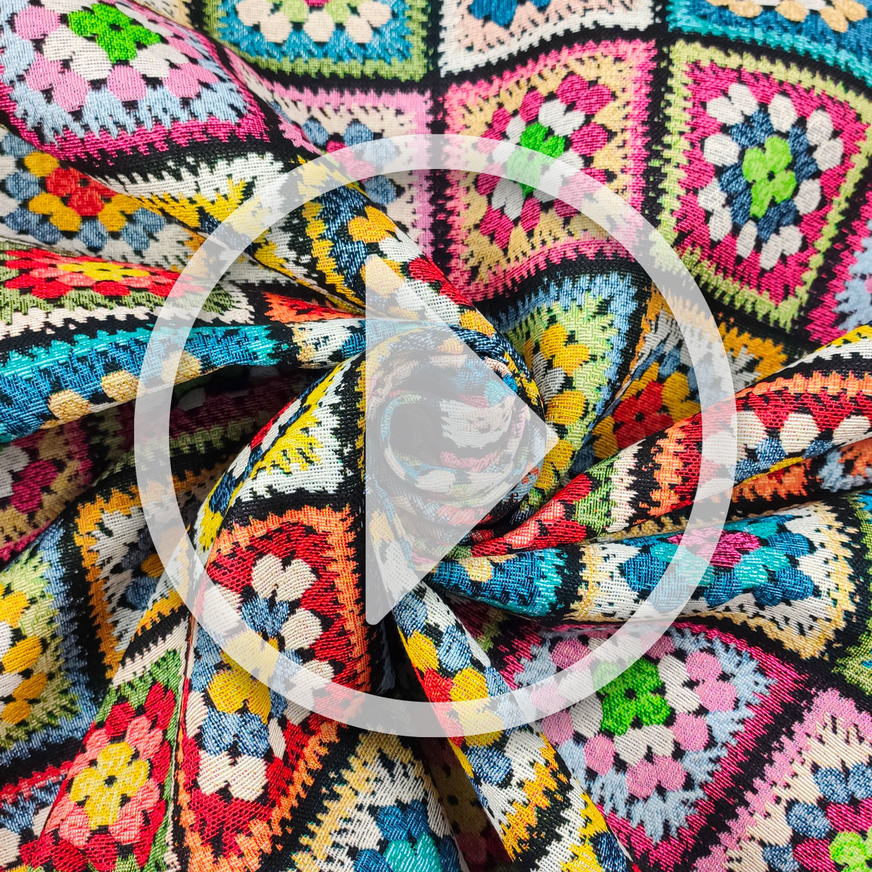 Upholstery Gobelin - Granny Squares  Image