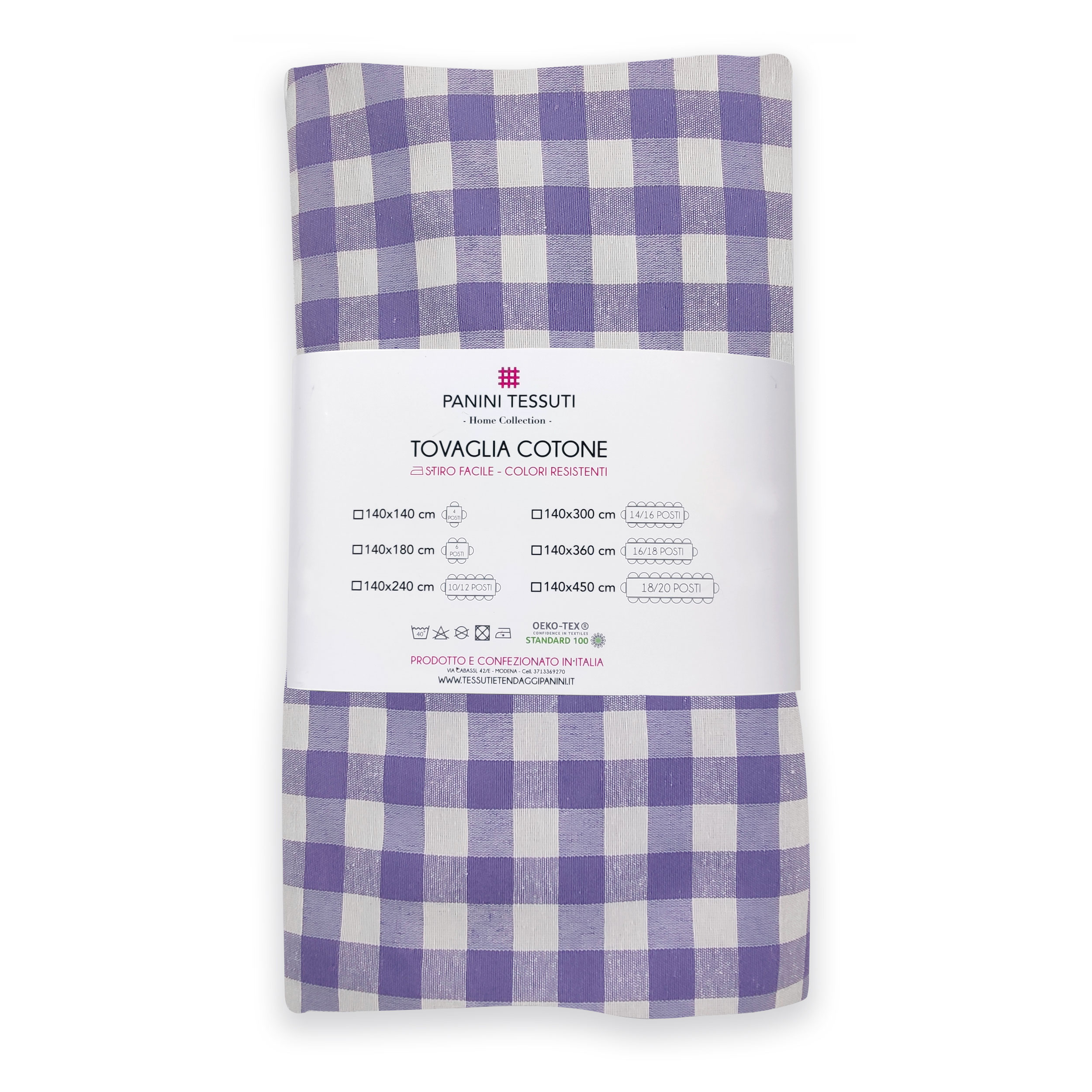 Tissue Dyed Tablecloth Square Lilac Image