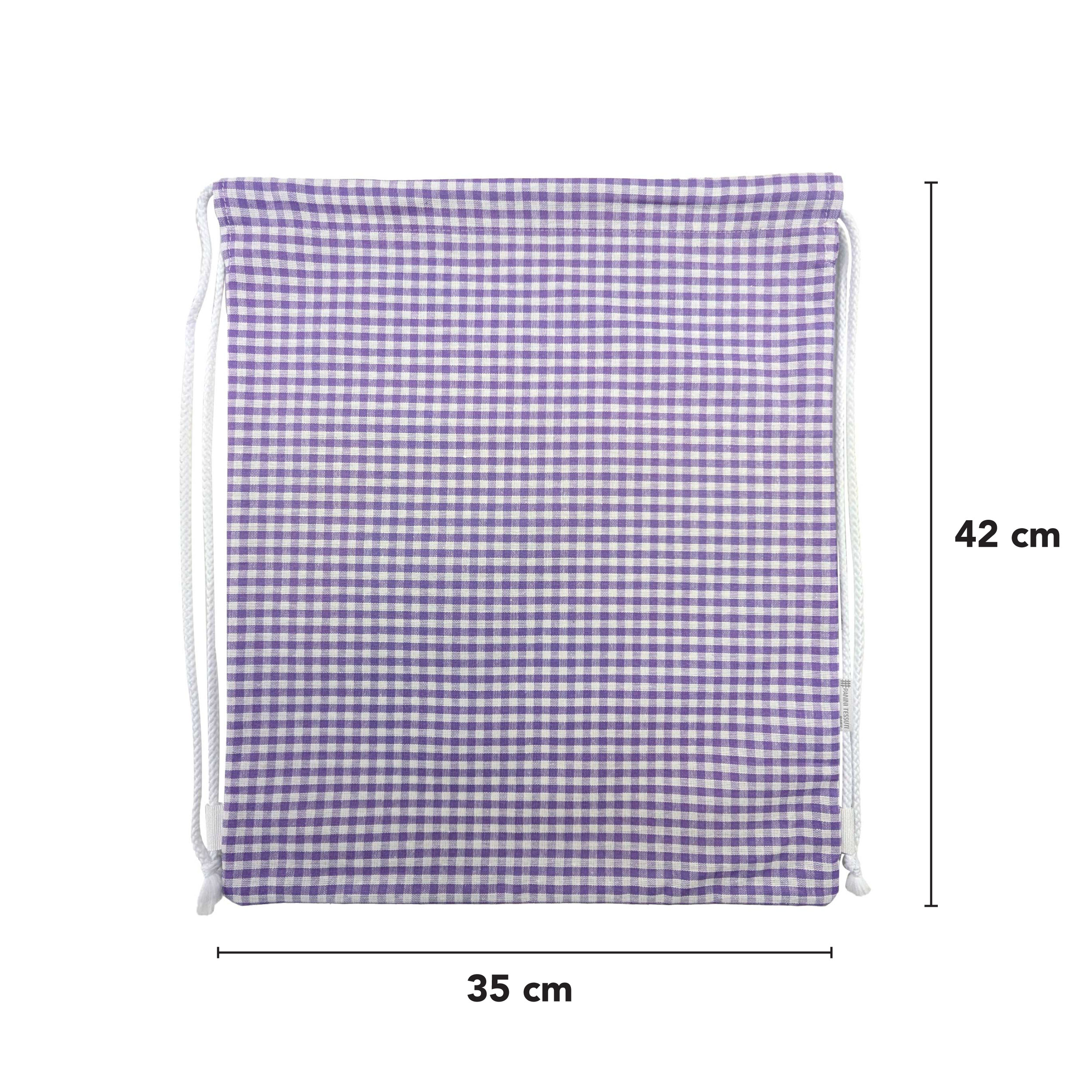Lilac Yarn-Dyed Checked Nursery Backpack Image