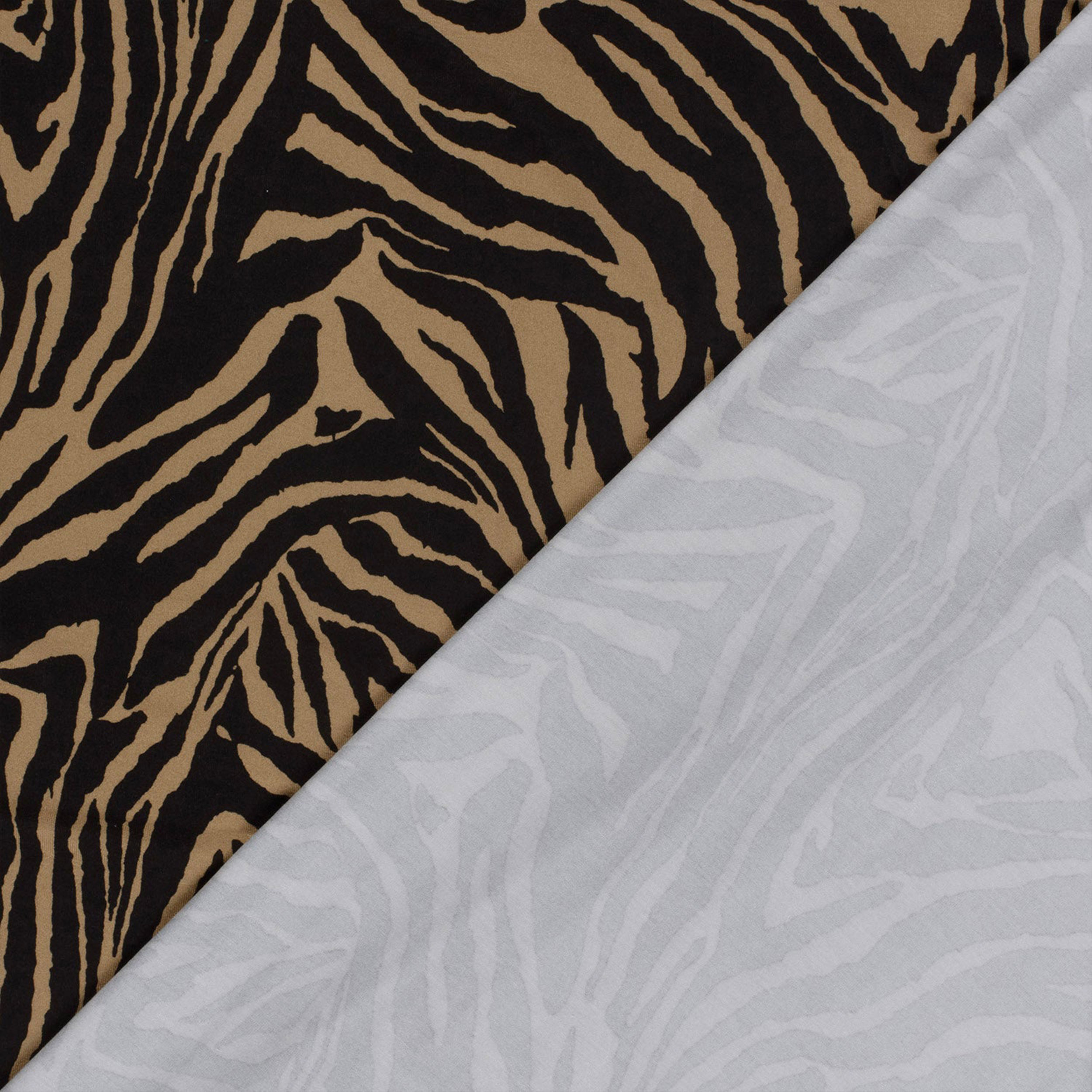 Zebra Patterned Viscose Camel Jersey Image