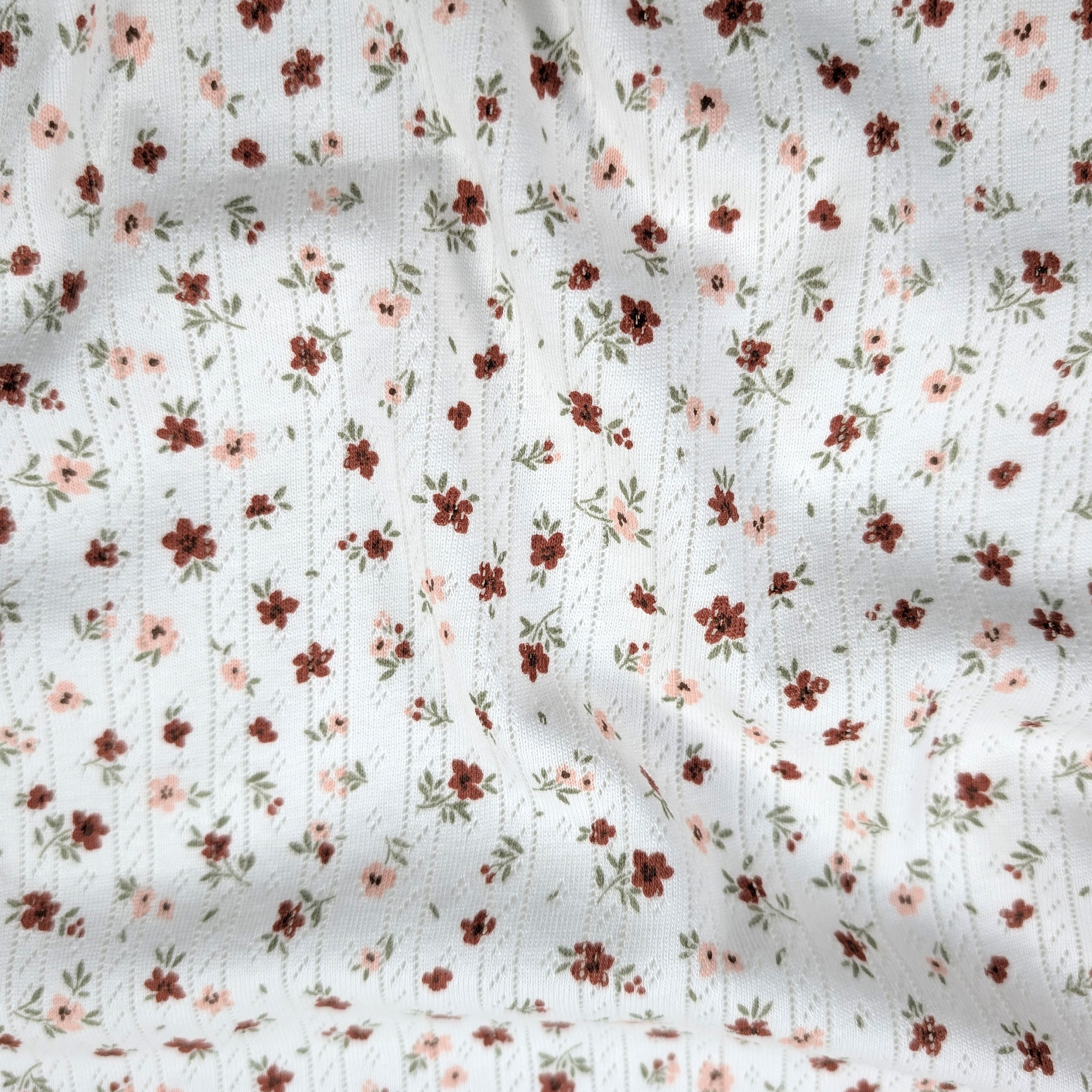 Perforated jersey Autumn flowers Image