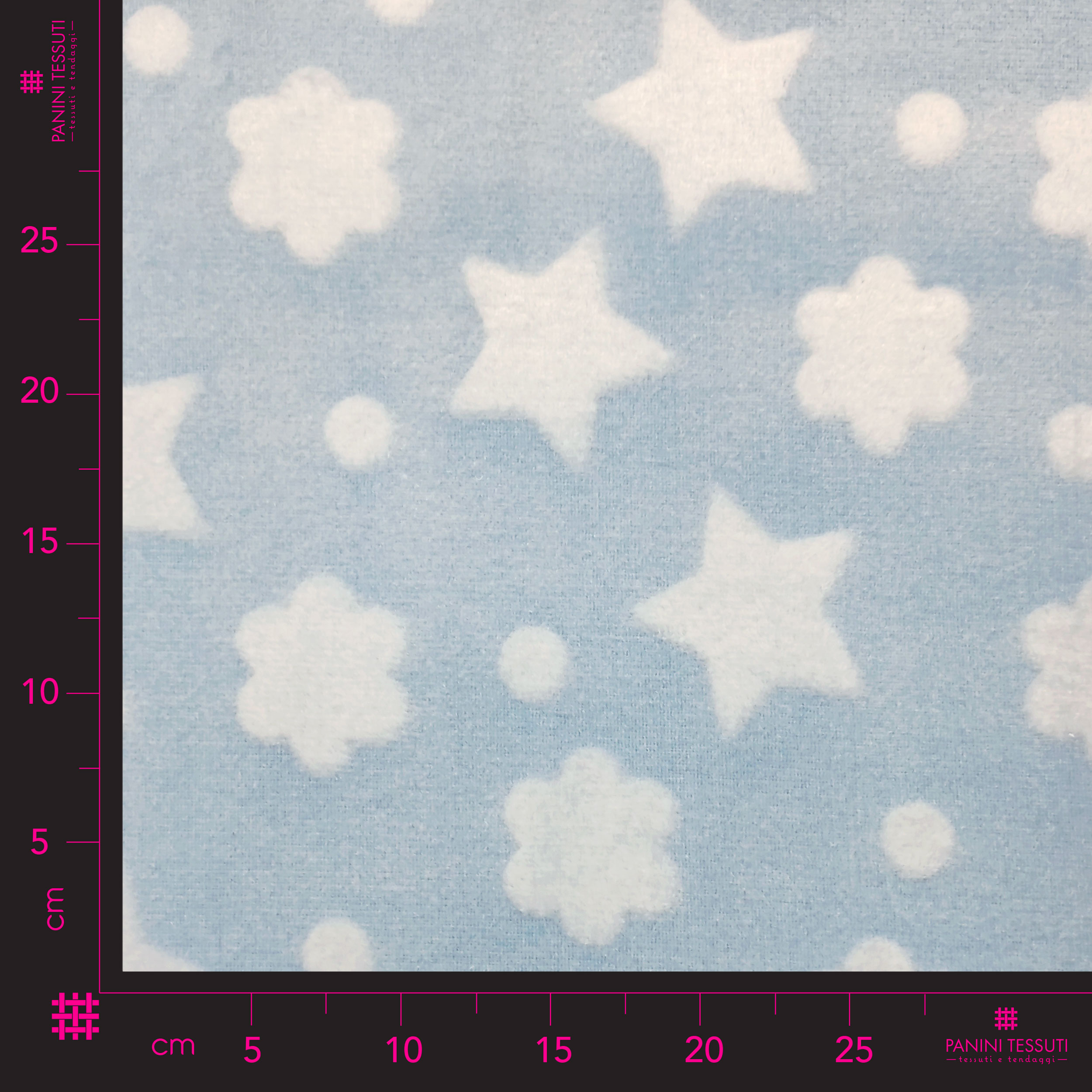 Vellón Estrellas y Nubes Baby Blue