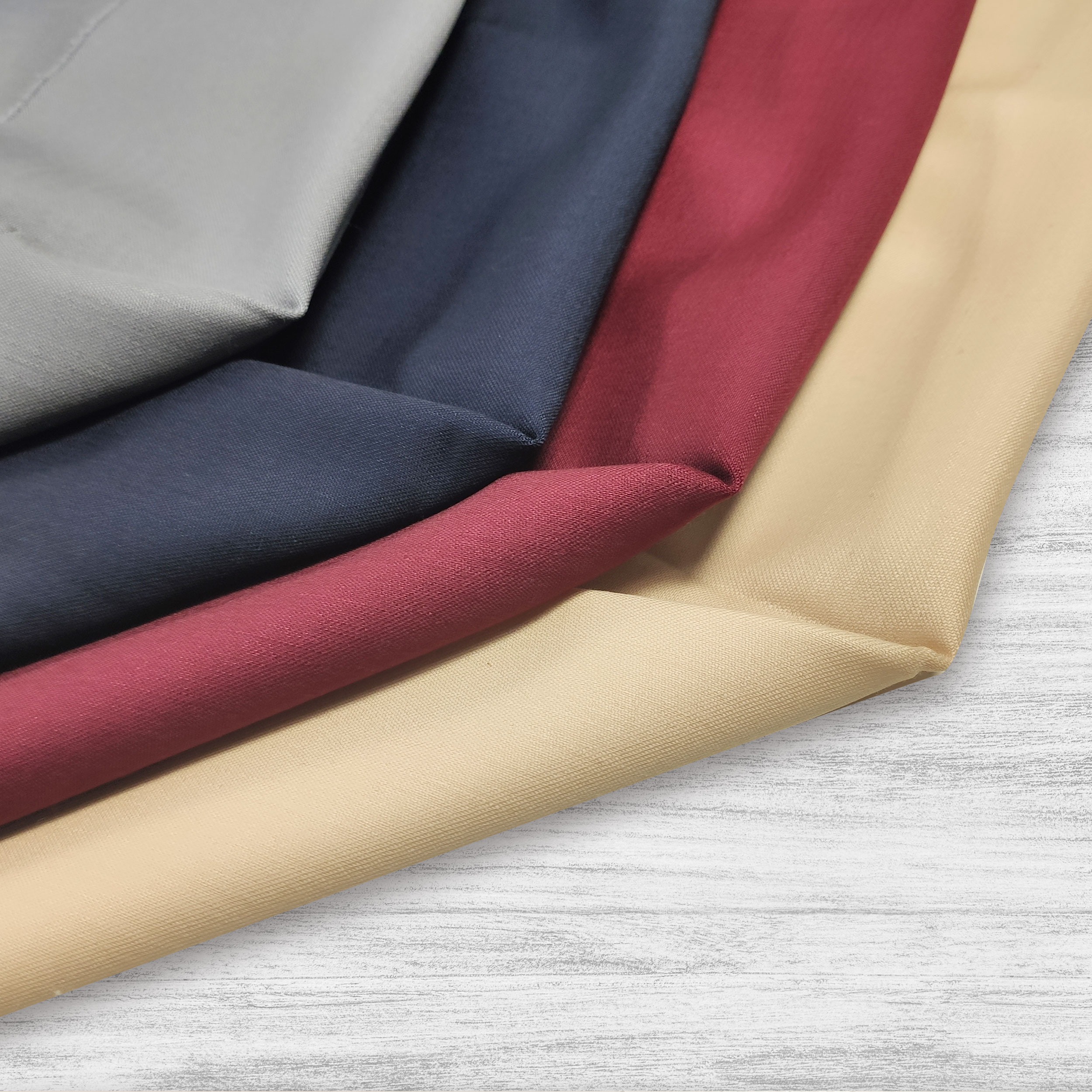 Brauner Stretch-Wollsatin