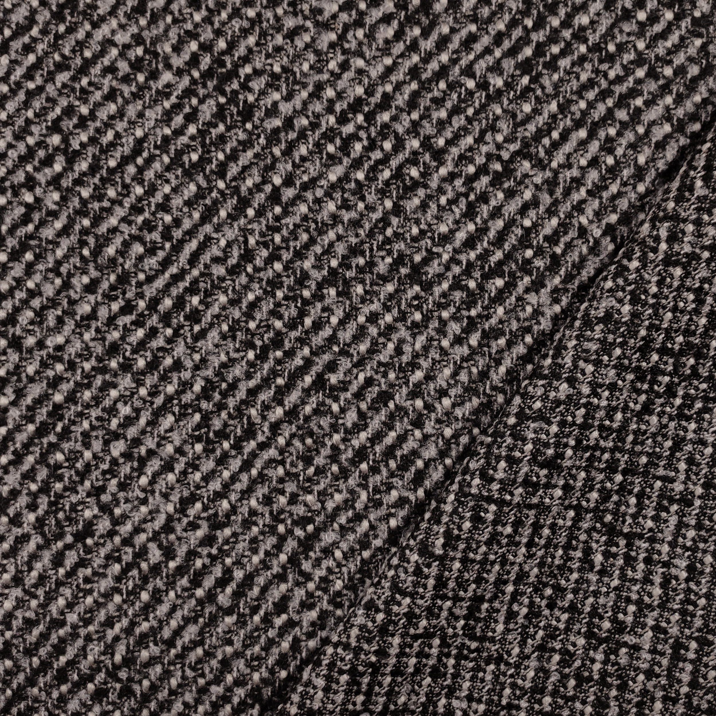 Manteau en tweed beige et noir