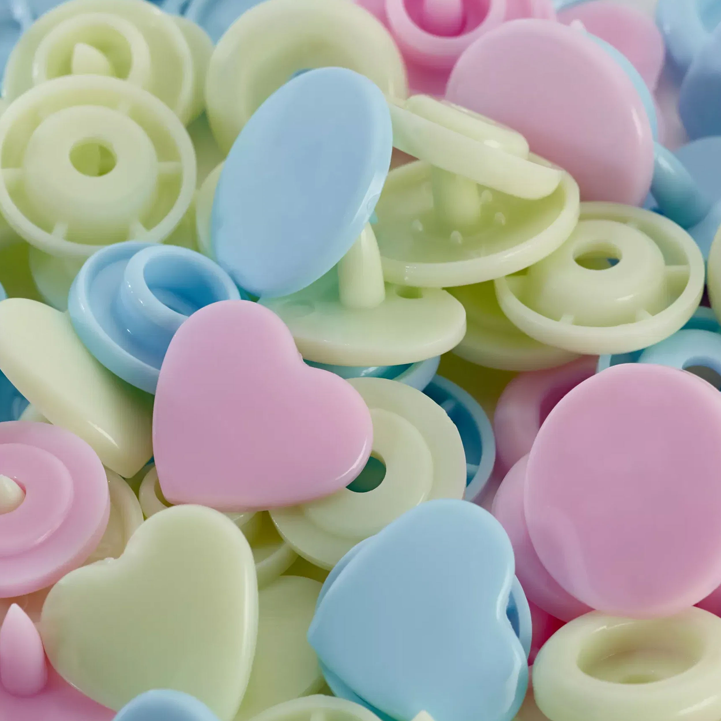 Druckknöpfe Color Snap Pastell Herzen Prym Love 12,4 mm Image