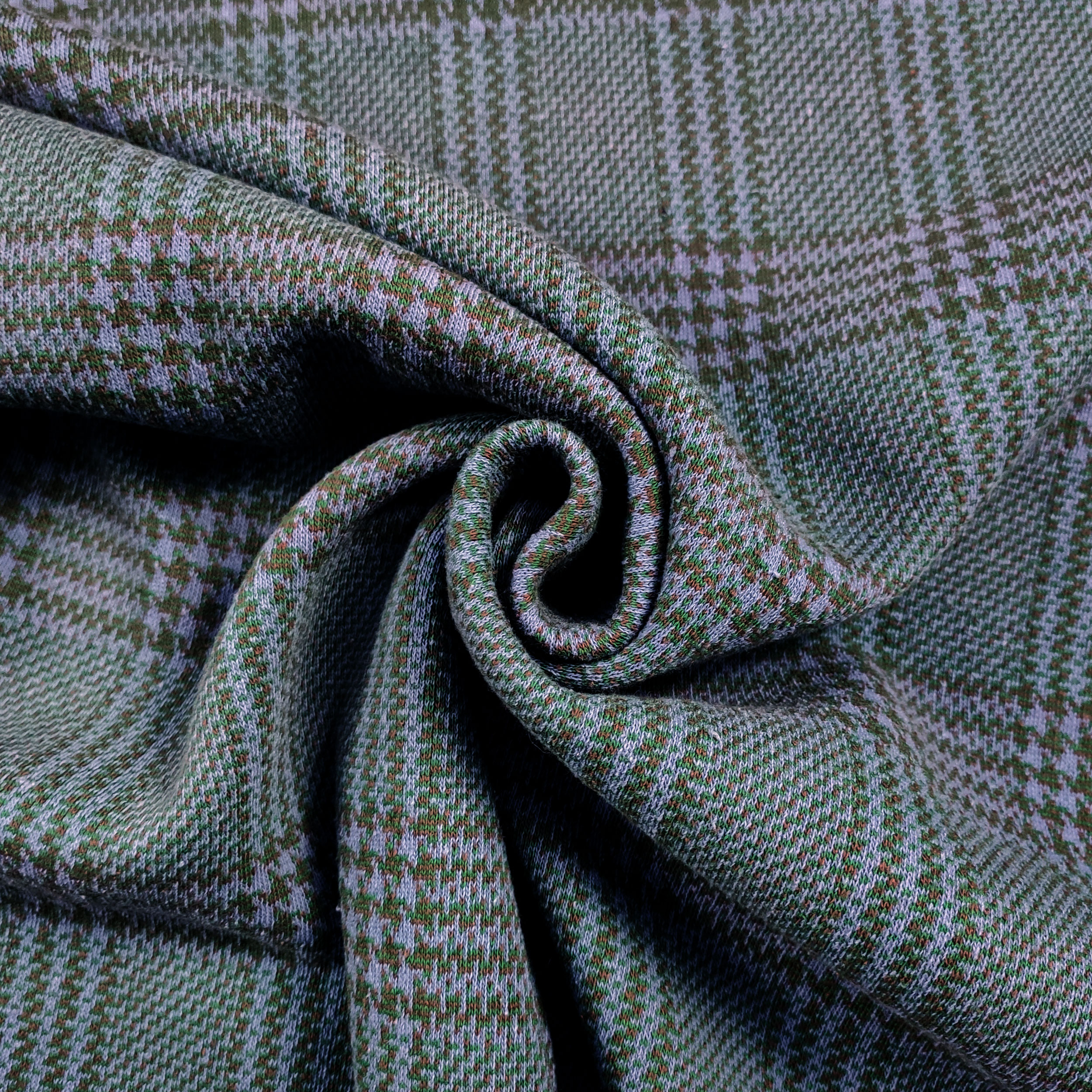 Double tricot de coton écossais mélangé Bordeaux