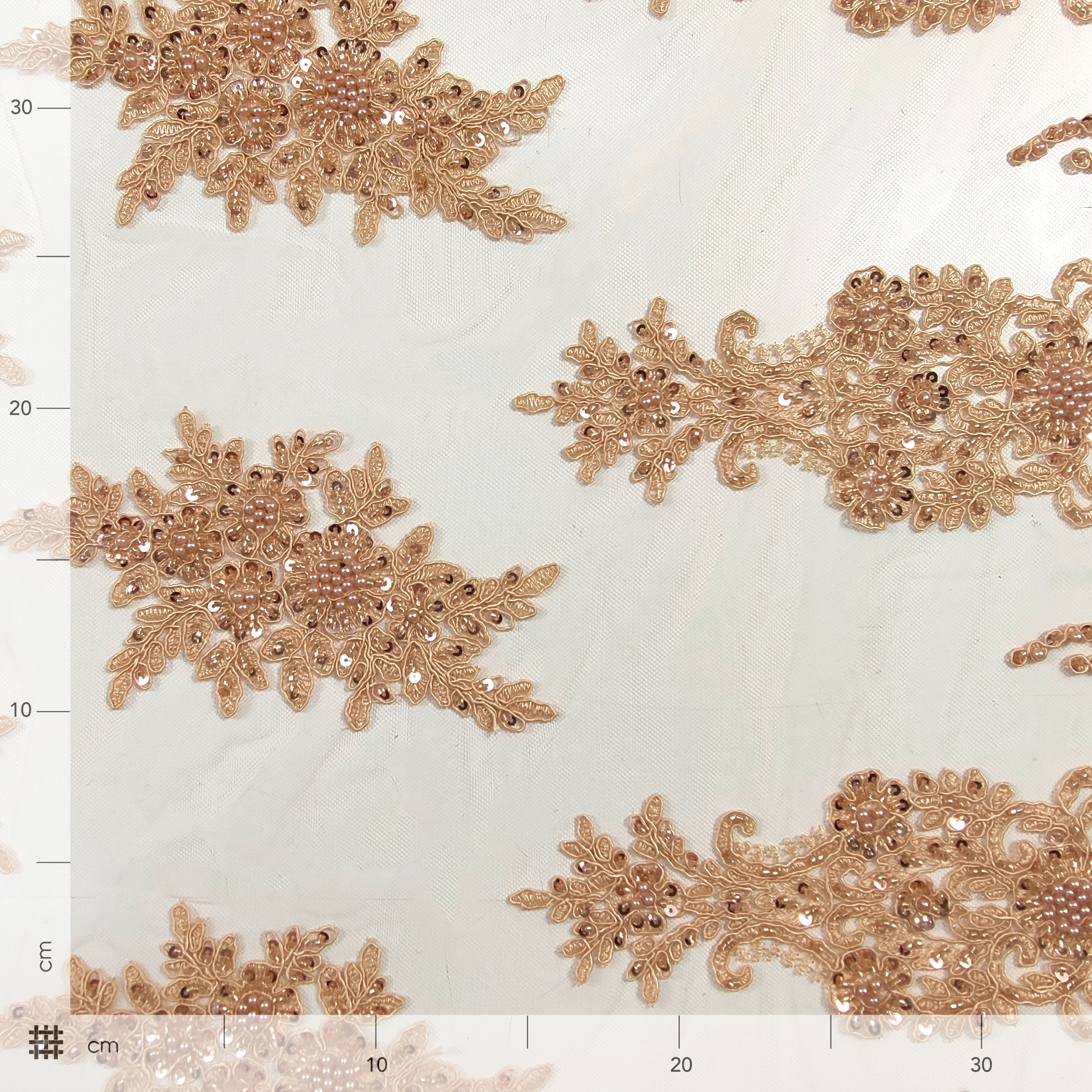 Lace Fashion Beige Pearls