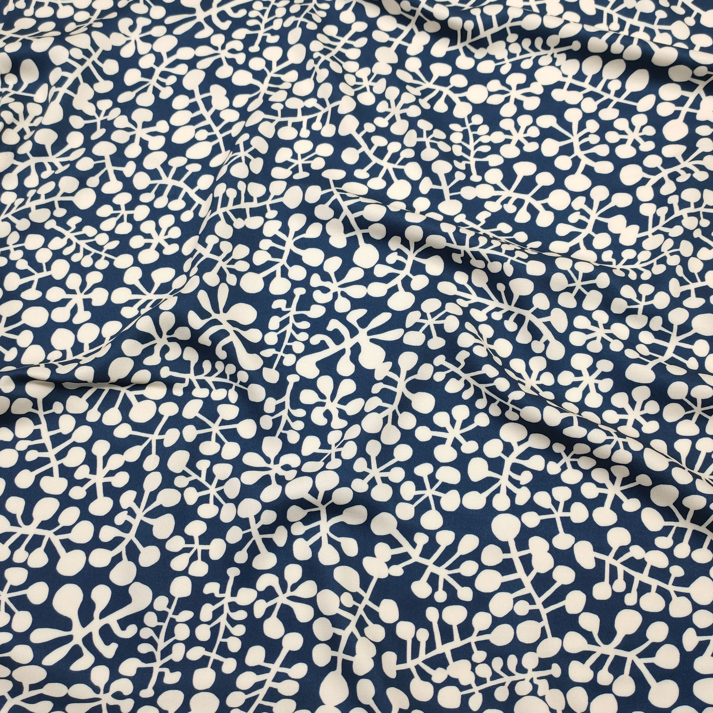 Viscose Abstract Motifs Blue Background