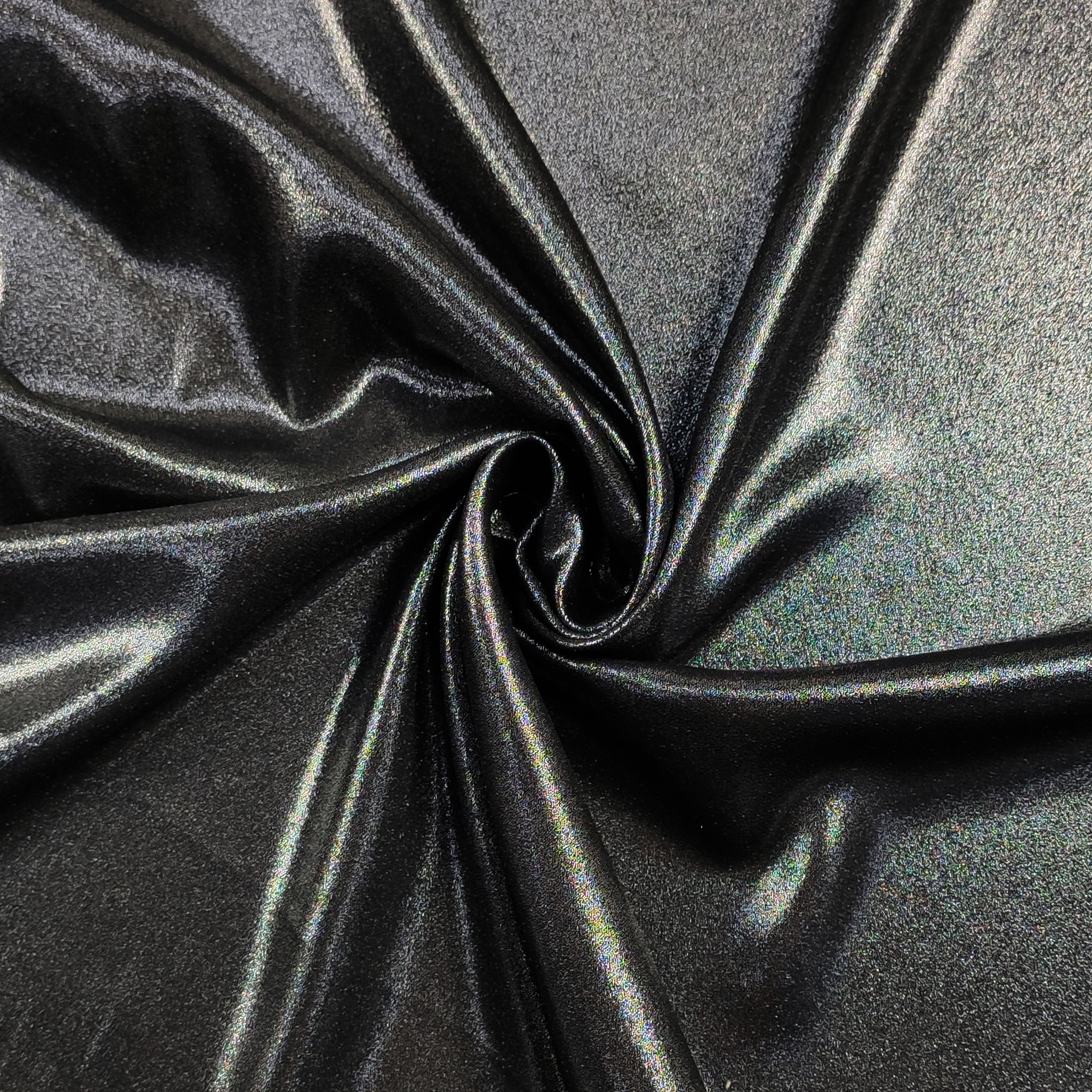 Georgette laminée noire