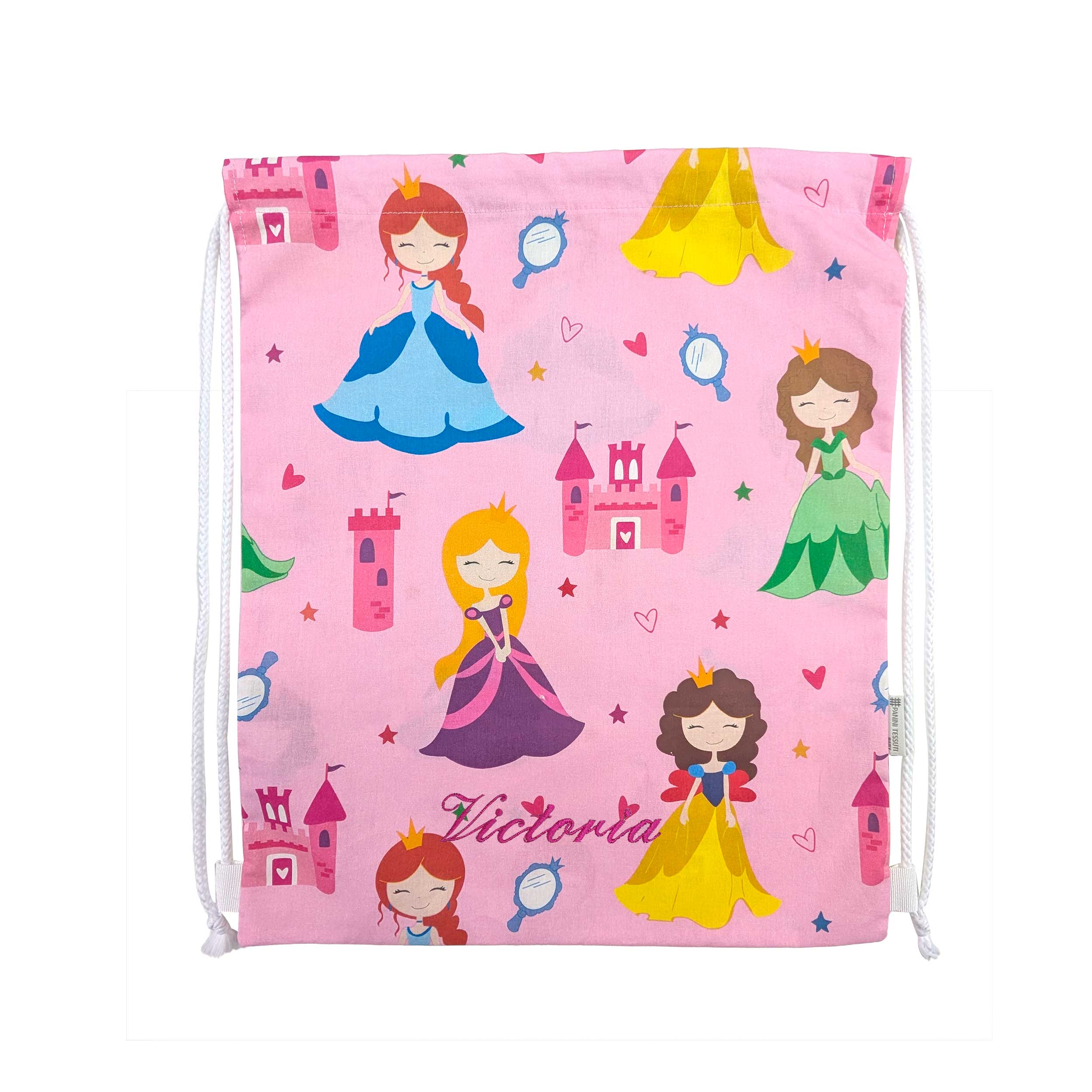 Kindergarten Backpack Princesses Pink Background Image