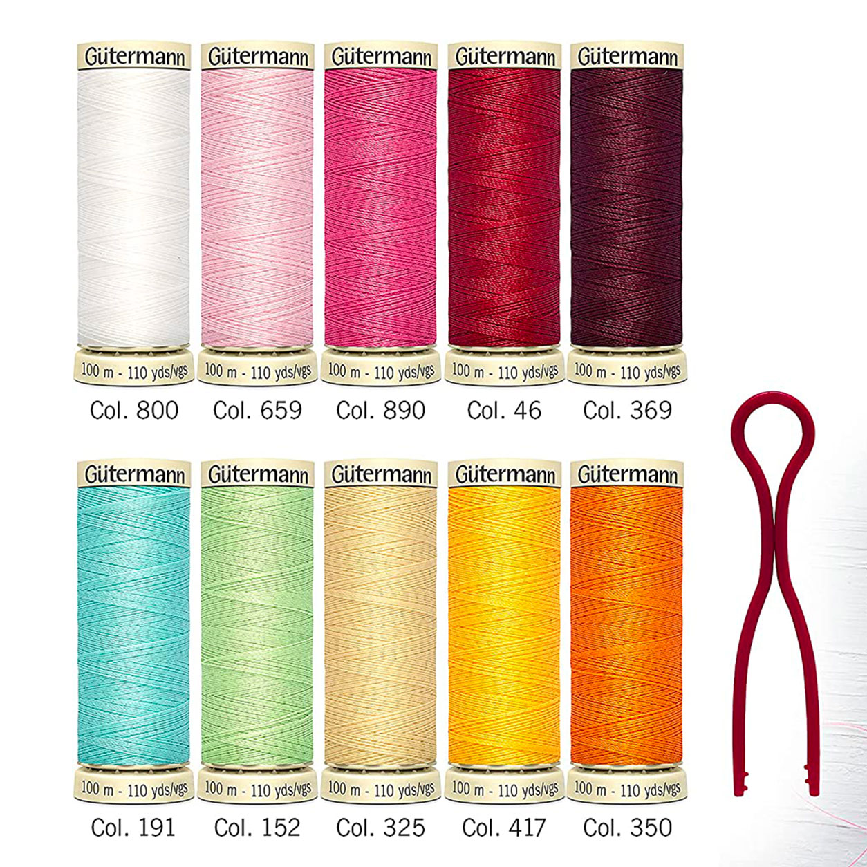 Gutermann Captador de Monos 10 Bobinas con 10 Portabobinas
