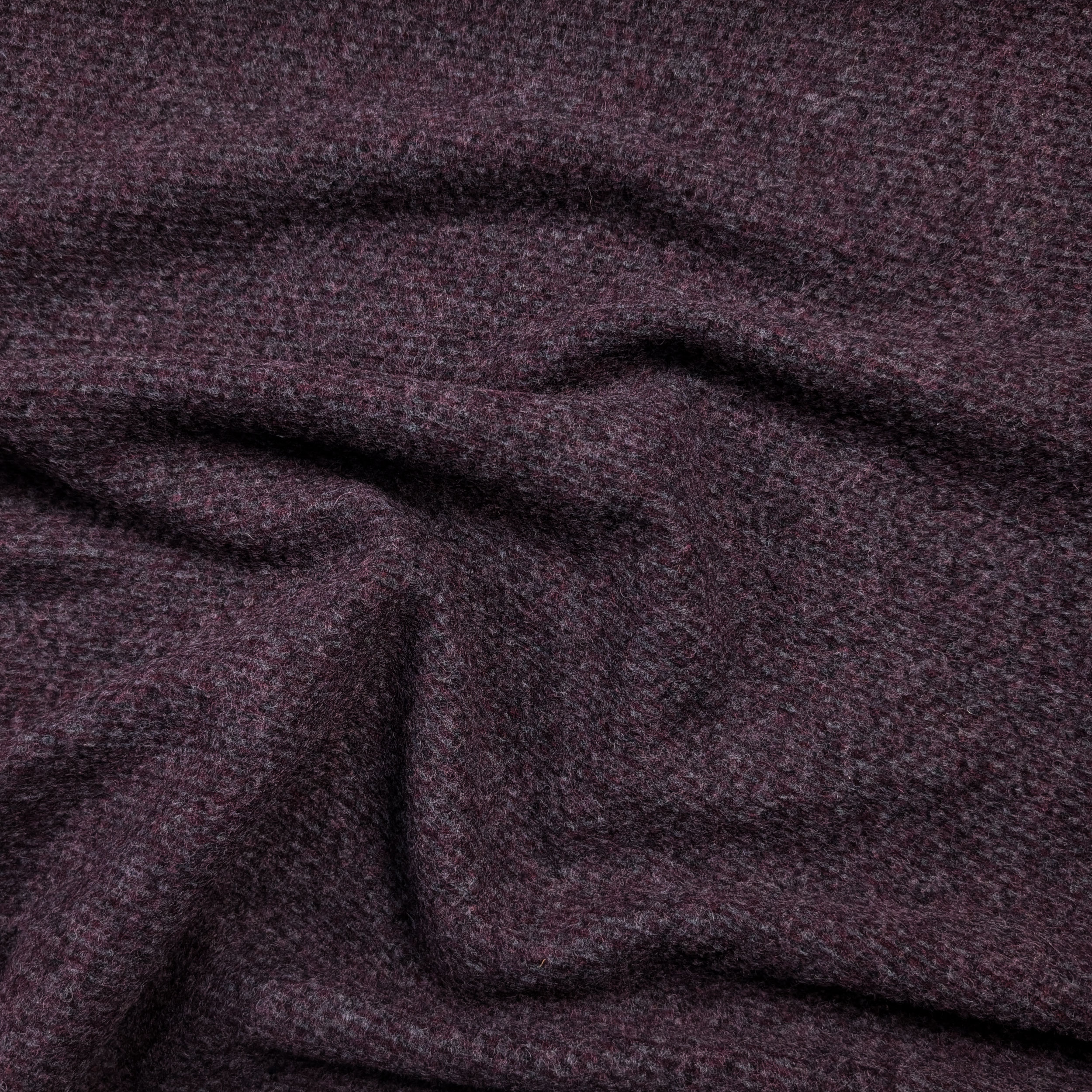 Boiled Wool Melange Plum Grey Image