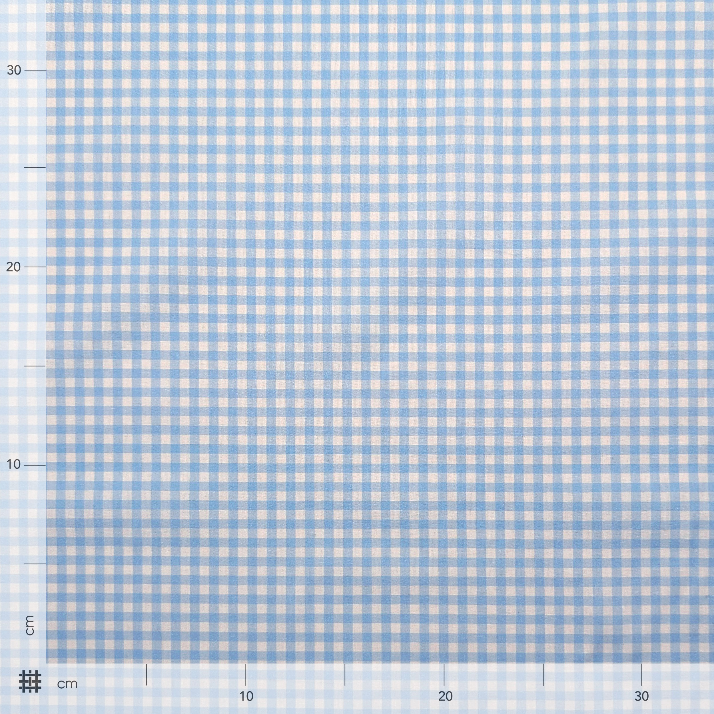 Dressmaking Gingham Cotton - Sky Blue Image