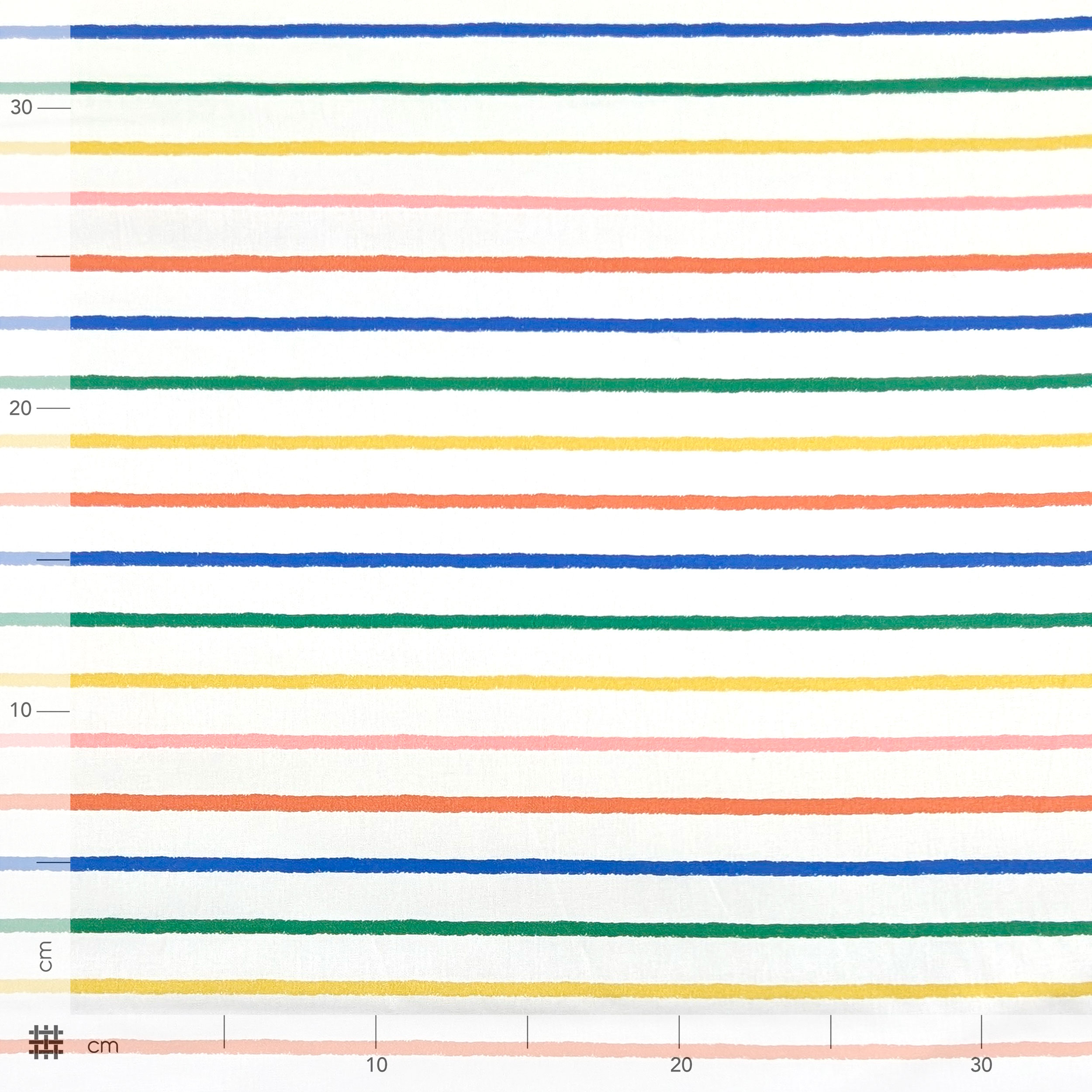 Poplin Cotton Rainbow Stripes