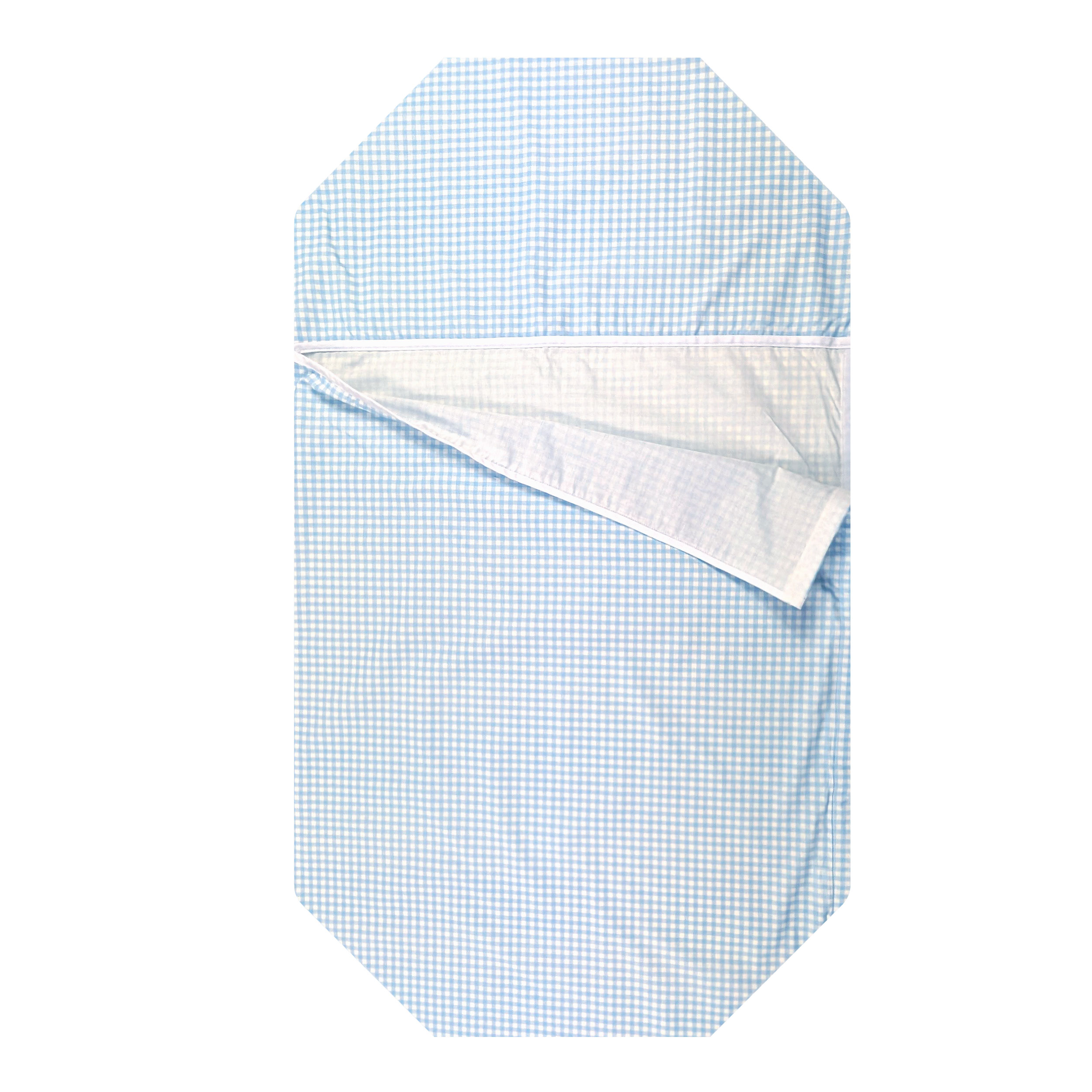 Shaped Summer Sleeping Bag for Brandine Squares Light Blue Image
