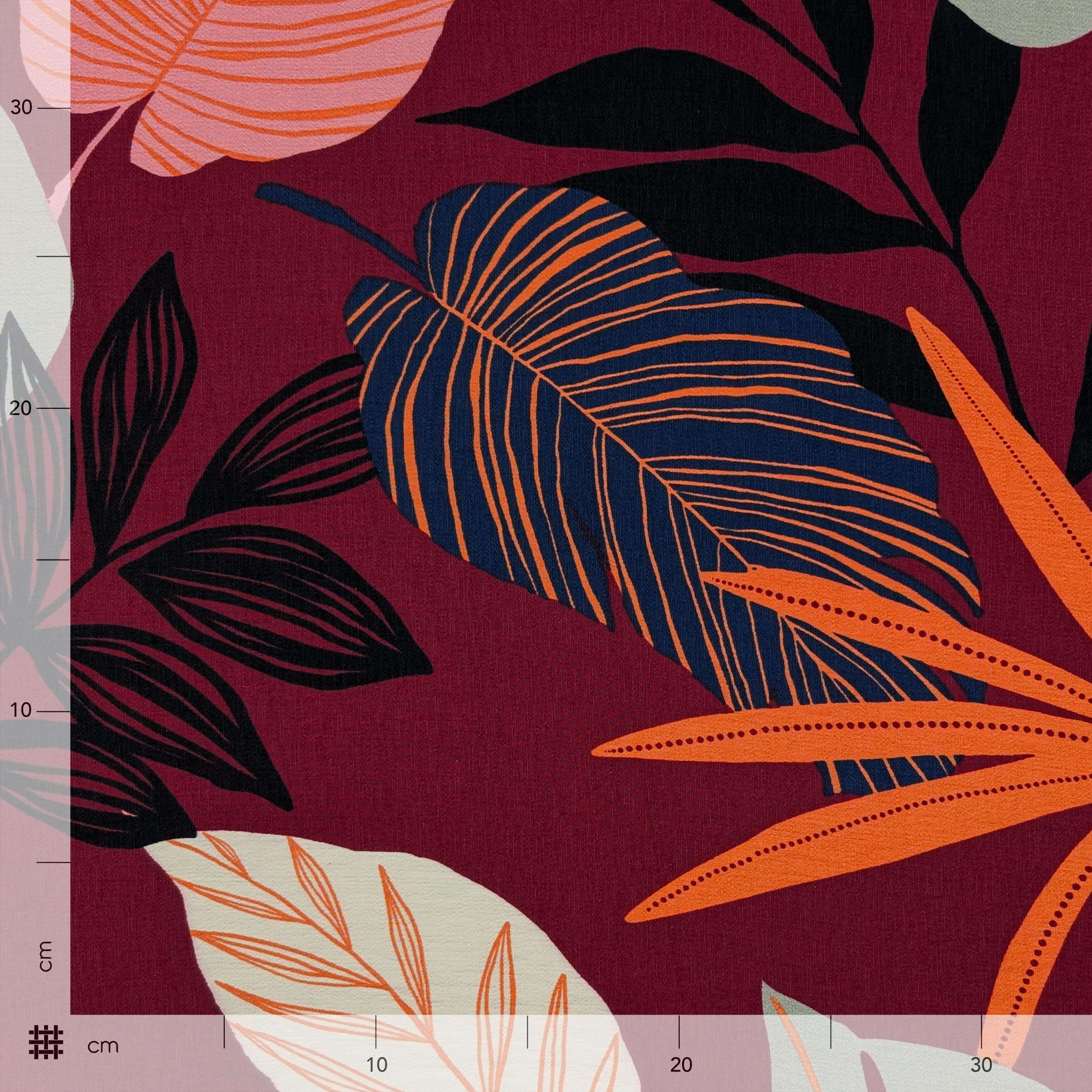 Viscose Tropical Leaves Background Vinaccia Image