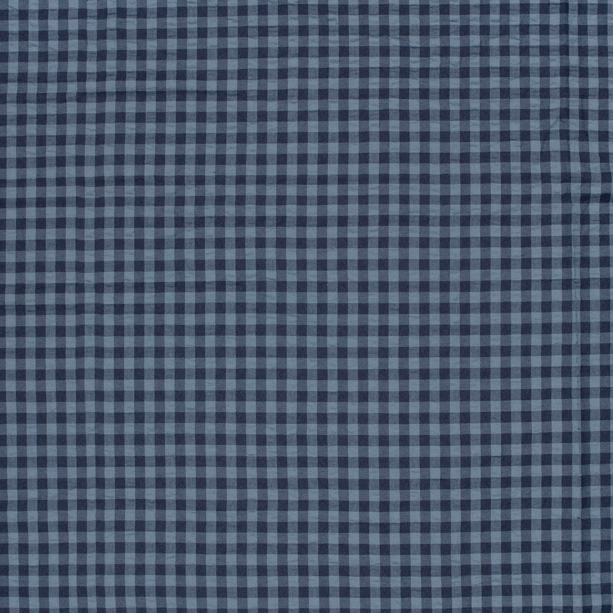 Cotton Poplin Checked Blue Tones Image