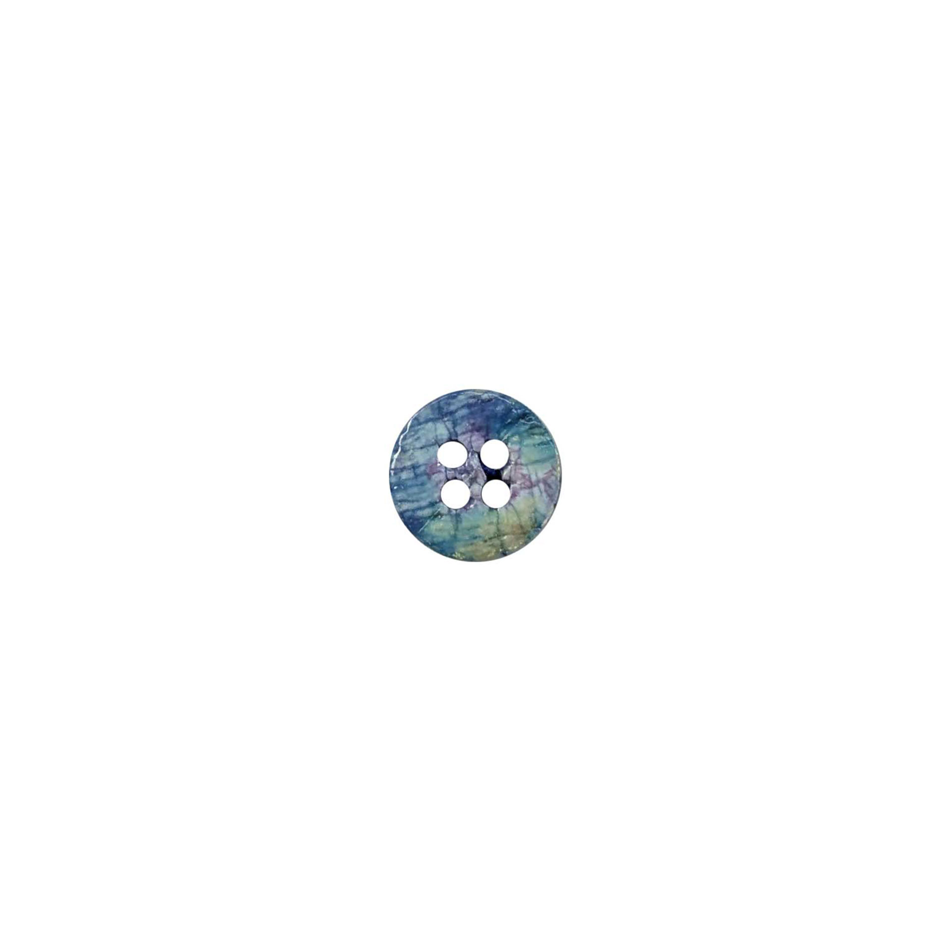 Mother-of-pearl button 4 holes Cerulean Image