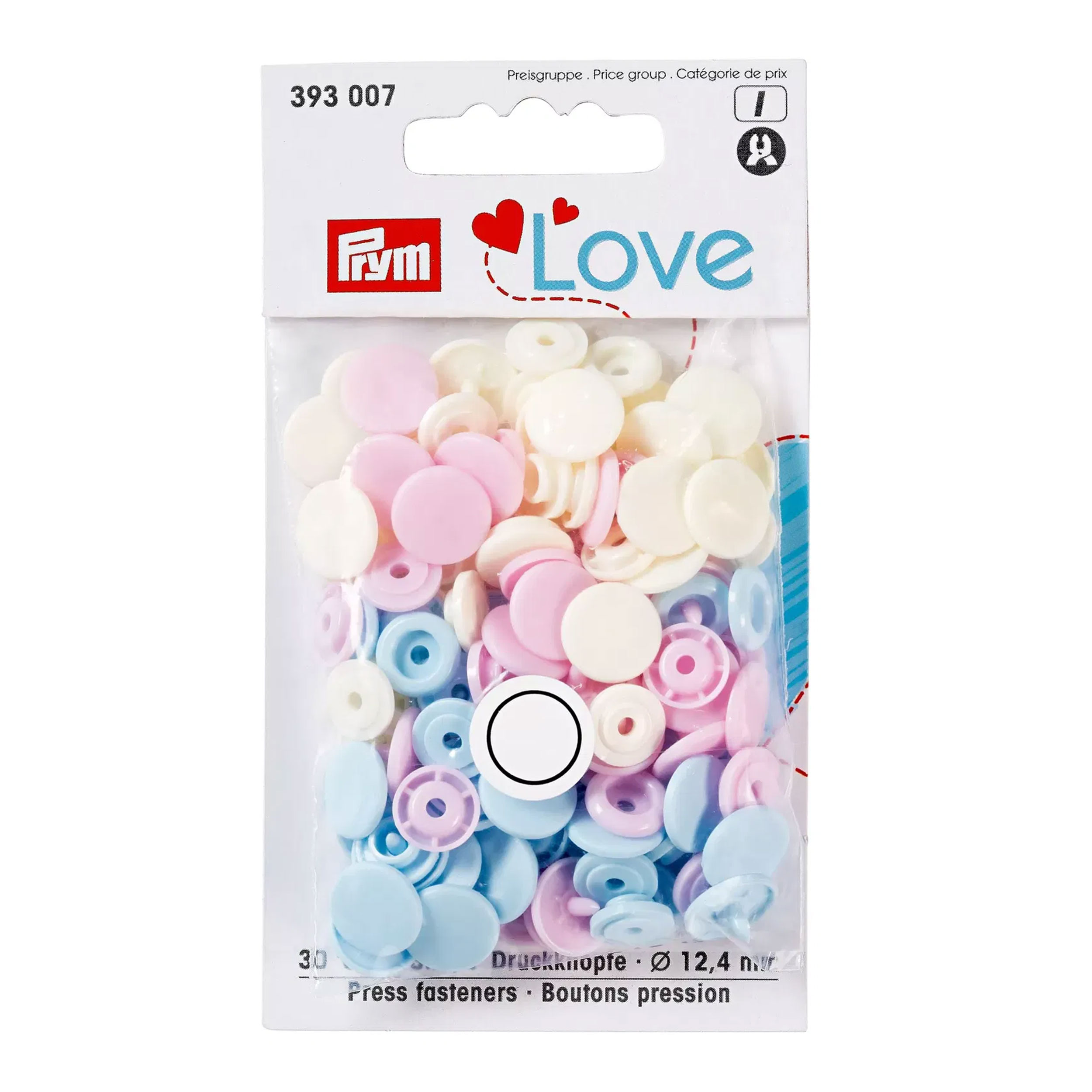 Botones de presión Color Pastel Snap Prym Love 12,4 mm Image