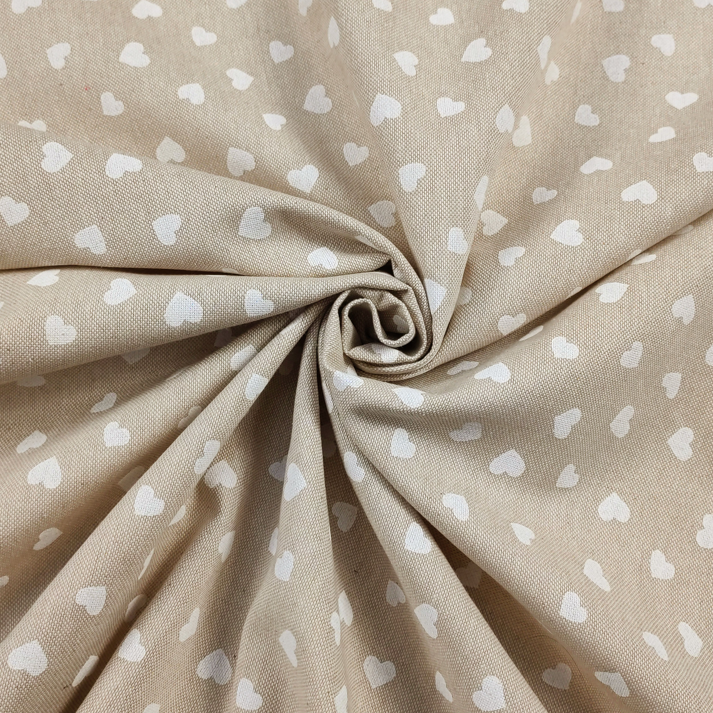 Panama White Hearts Beige Background Image