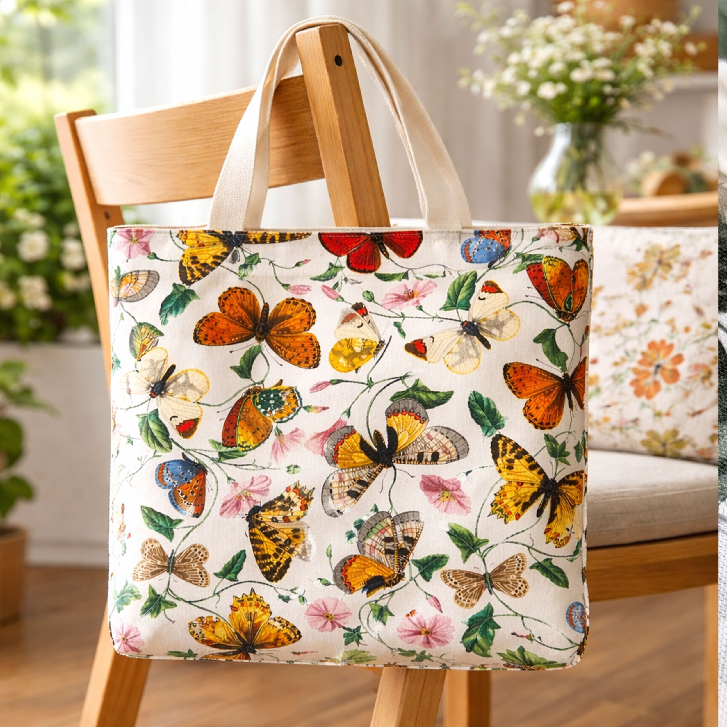 Panama Coloured Butterflies White Background Image