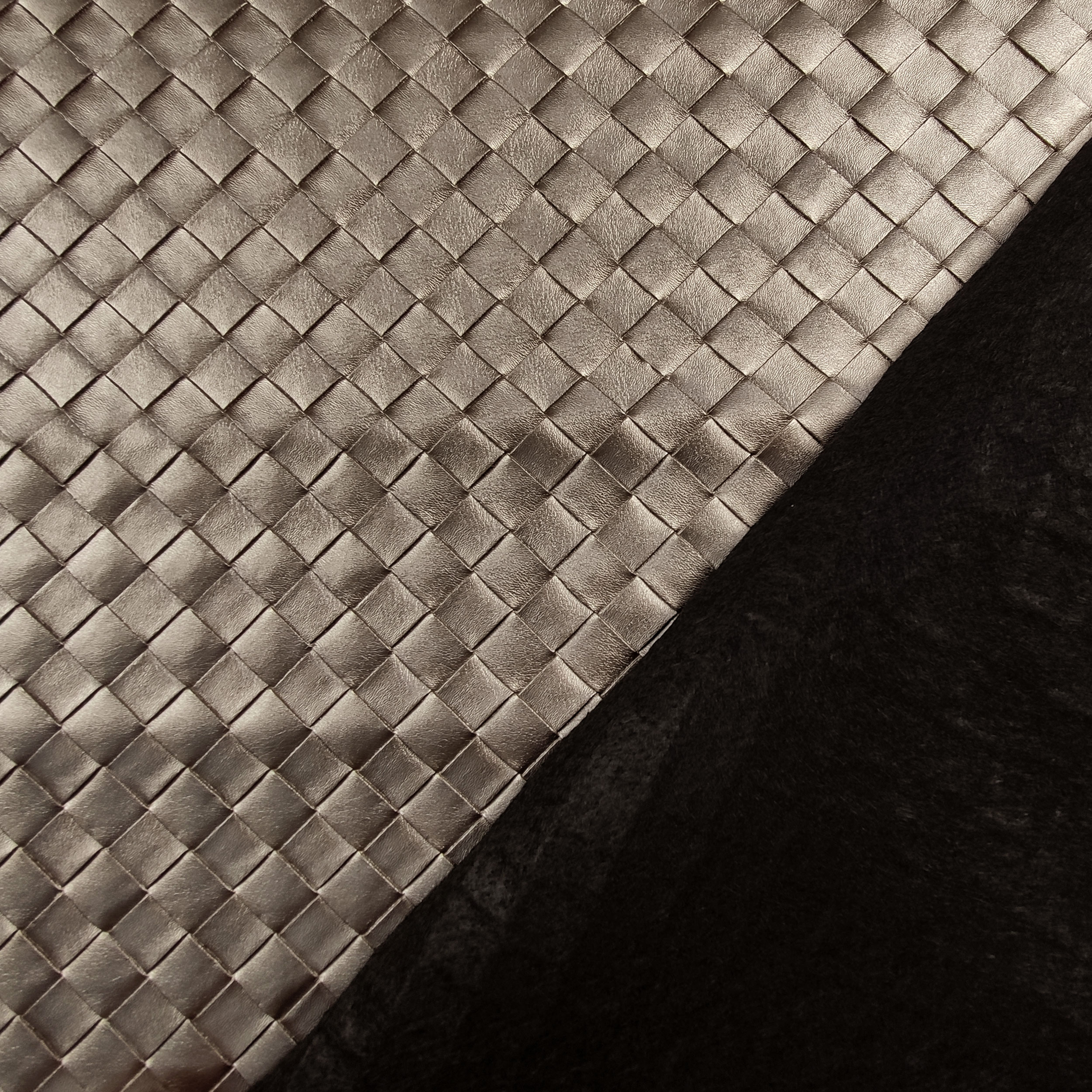 Basket Weave Upholstery Faux Leather Image
