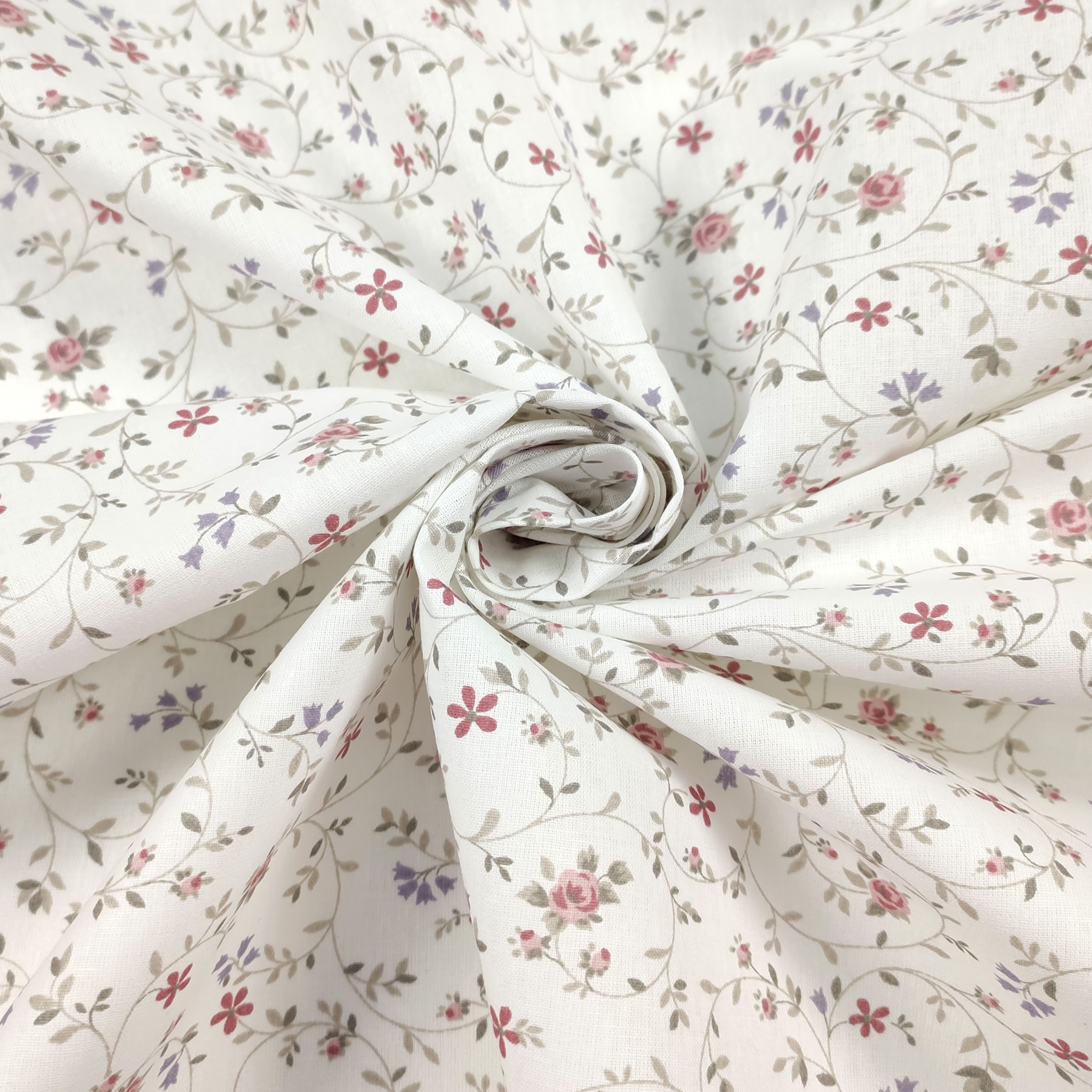 Baumwollstoff Rosa Blumen