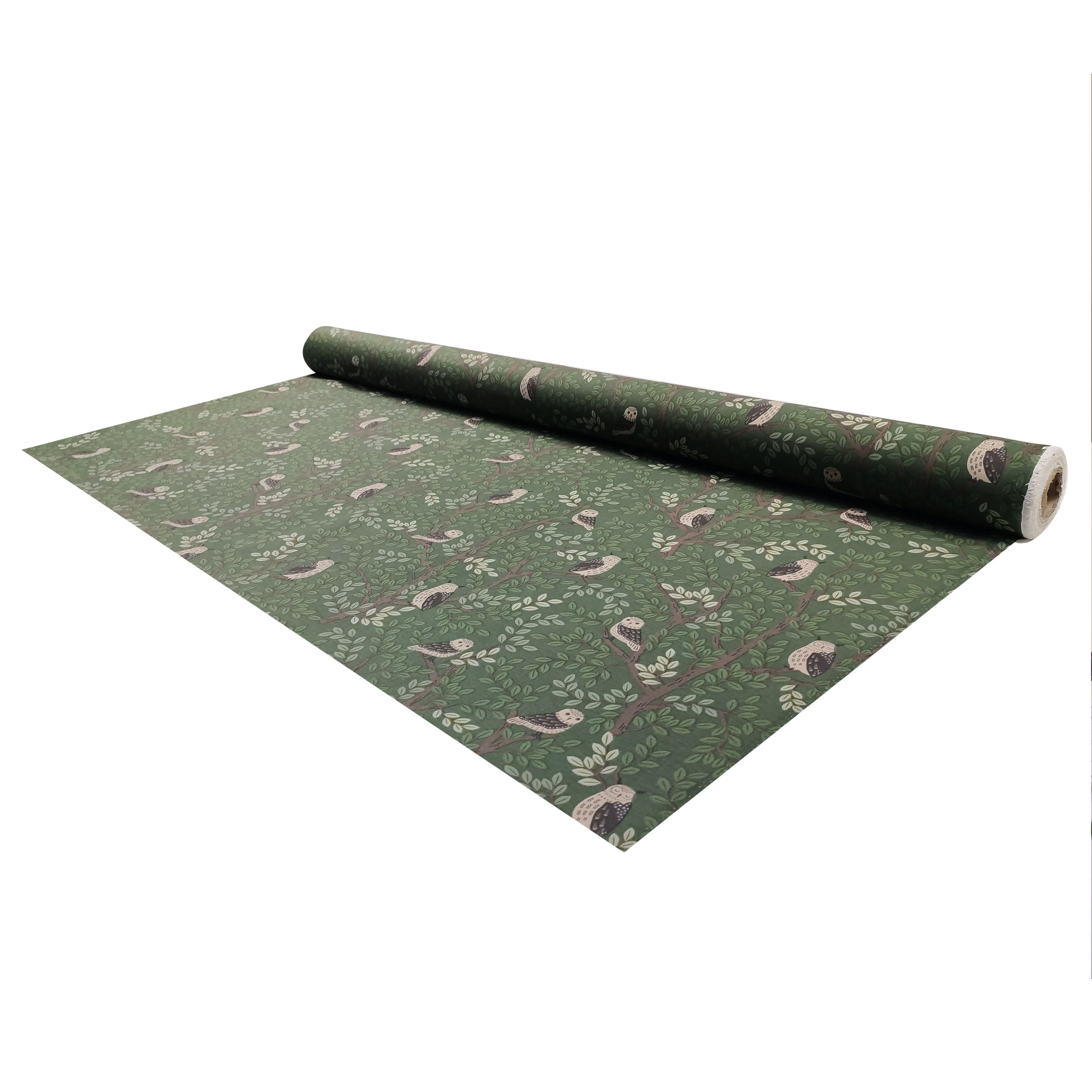 Tissu Panama Motif forêt de hiboux Image