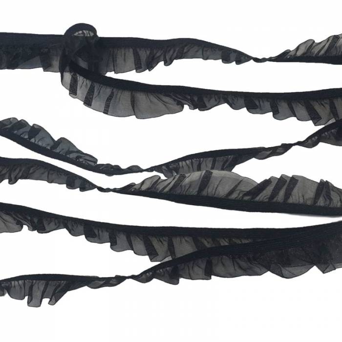 Elastische Organza-Rouche-Besätze
