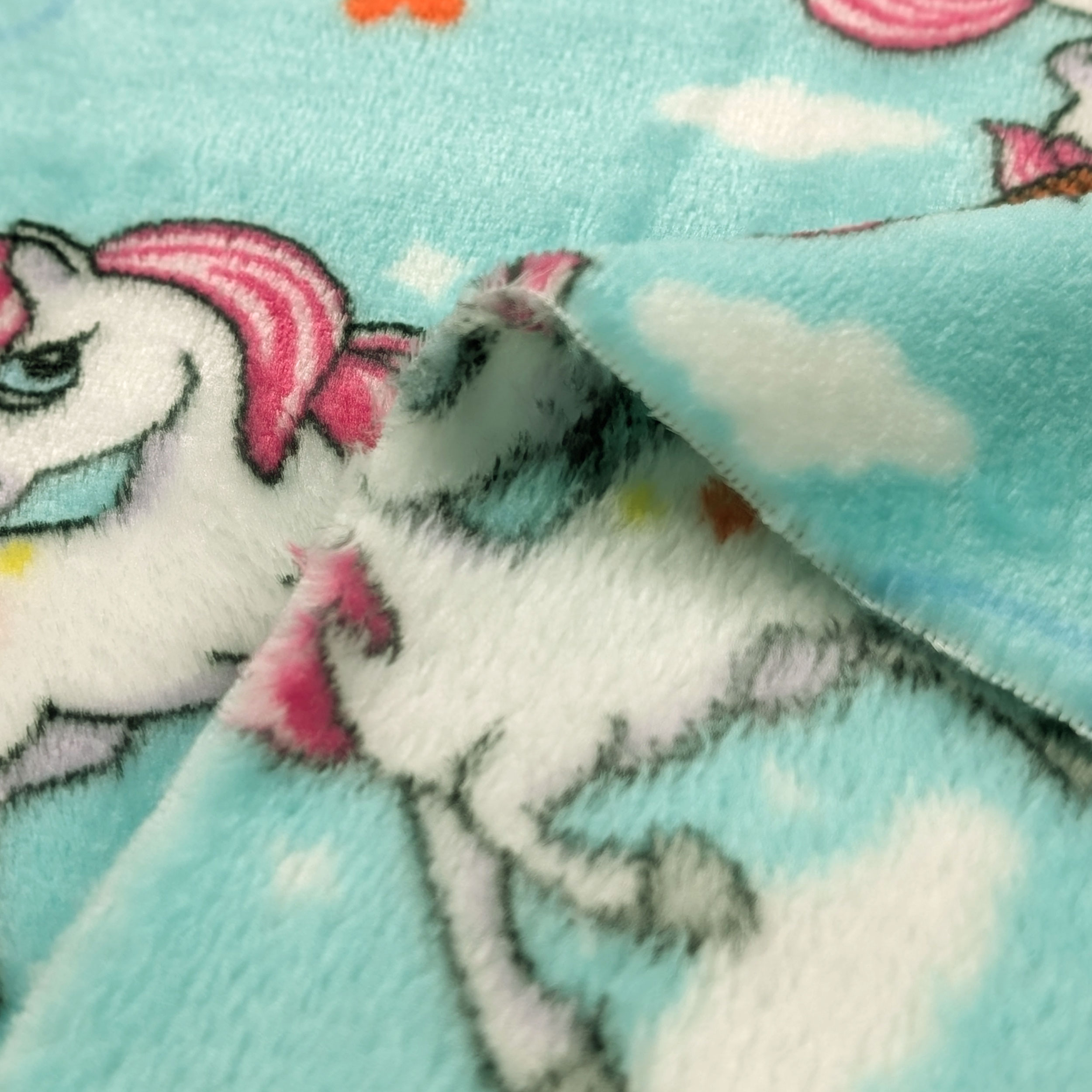 Fleece Hand Cashmere Unicorns Water Green Background Image