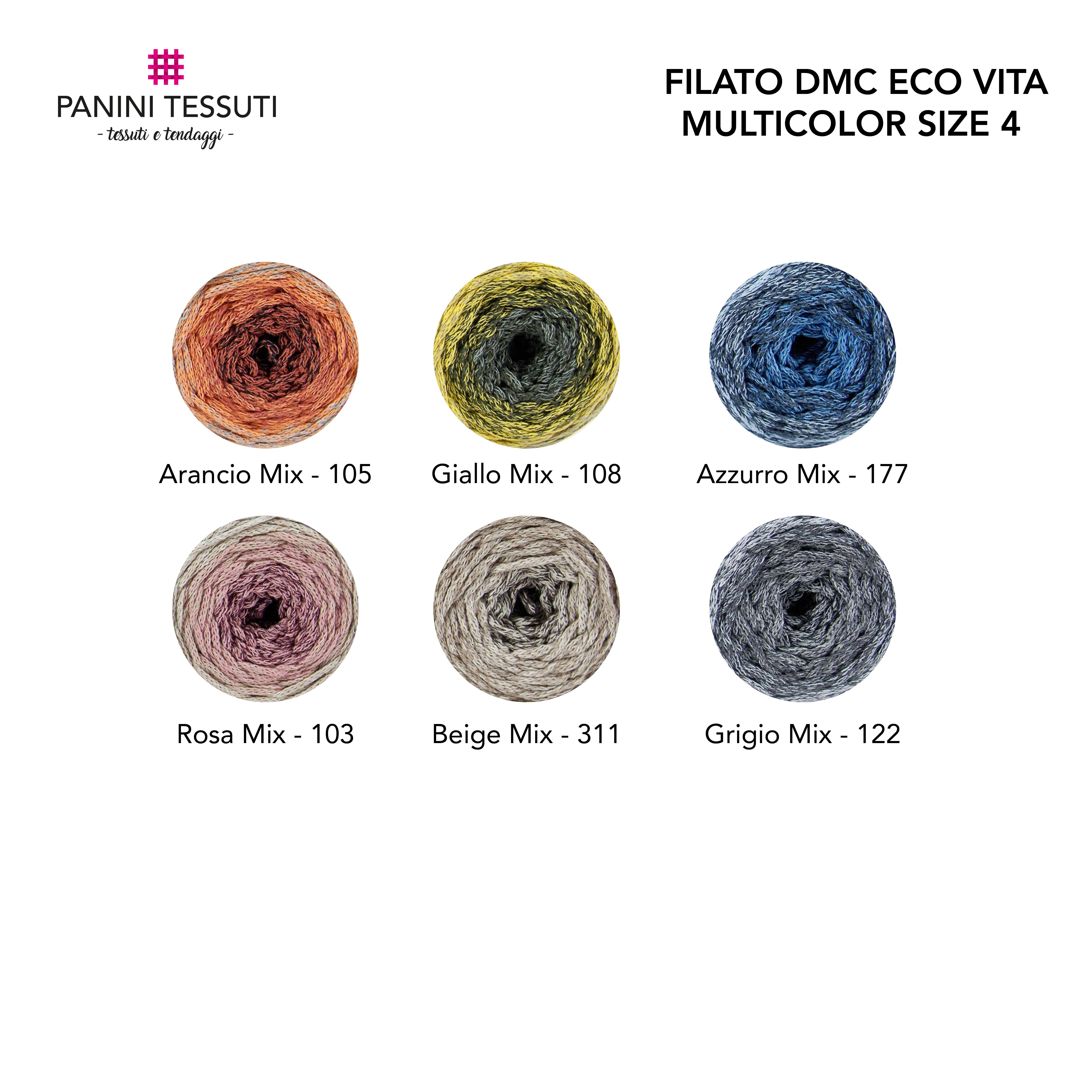 Fil DMC Eco Vita Taille 4 Multicolore