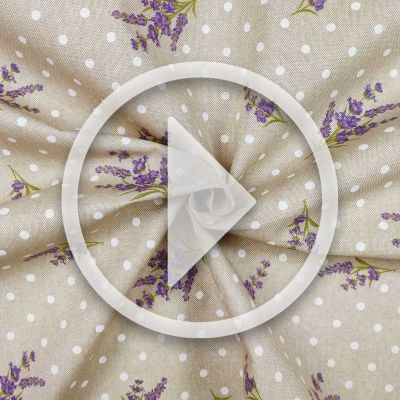 Tissu à pois blanc et lavande Image